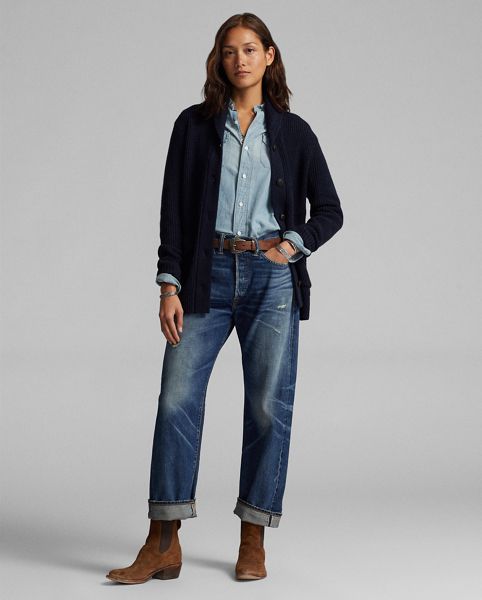 Cardigan col châle en cachemire - RRL - Modalova