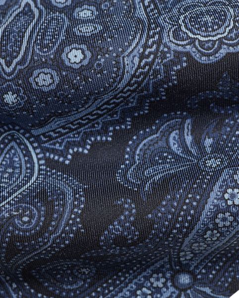 Cravate sergé de soie motif cachemire - Purple Label - Modalova