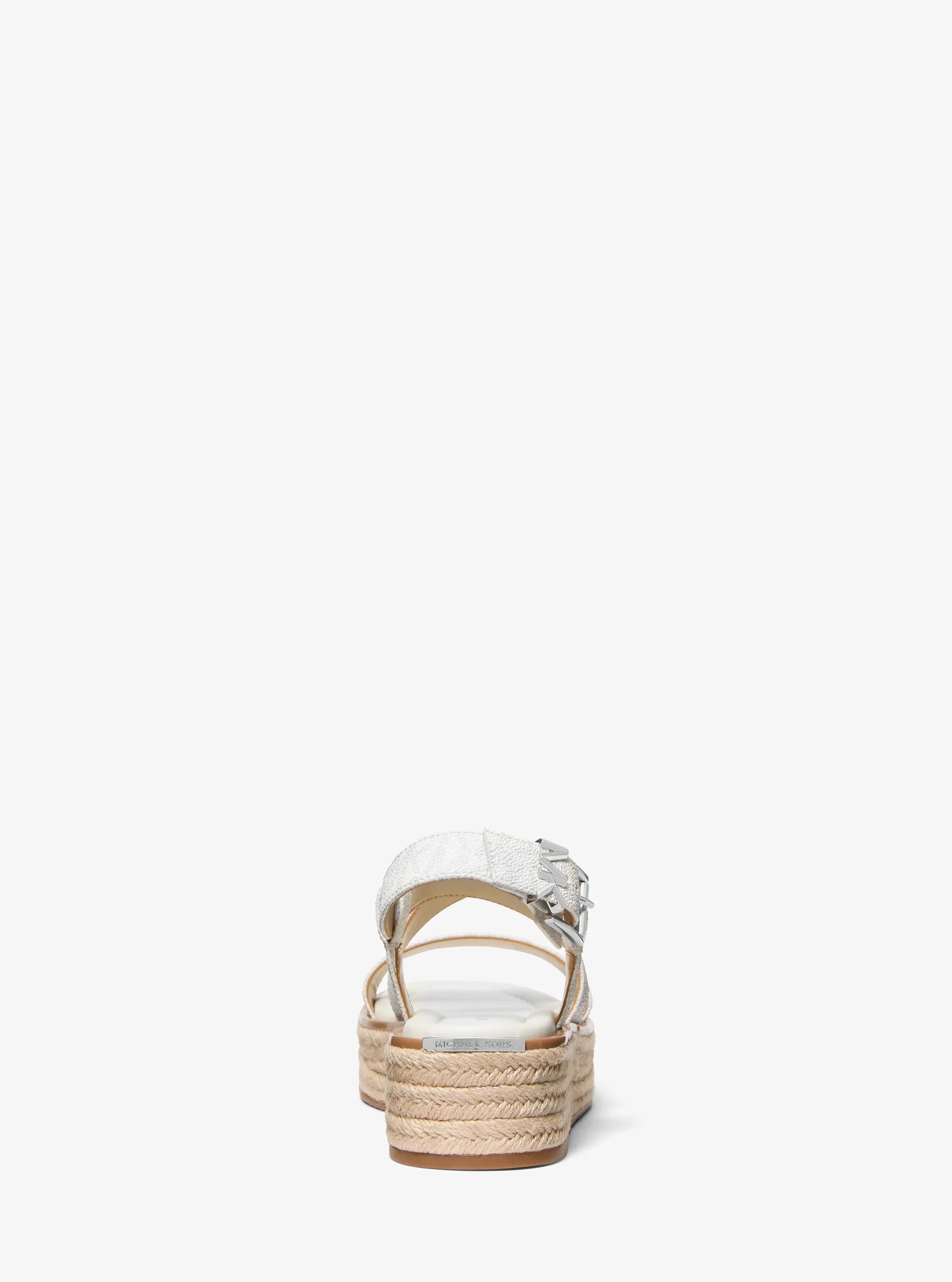 MK Sandale espadrille Lynn avec semelle compensée et logo Signature - Michael Kors - MICHAEL Michael Kors - Modalova