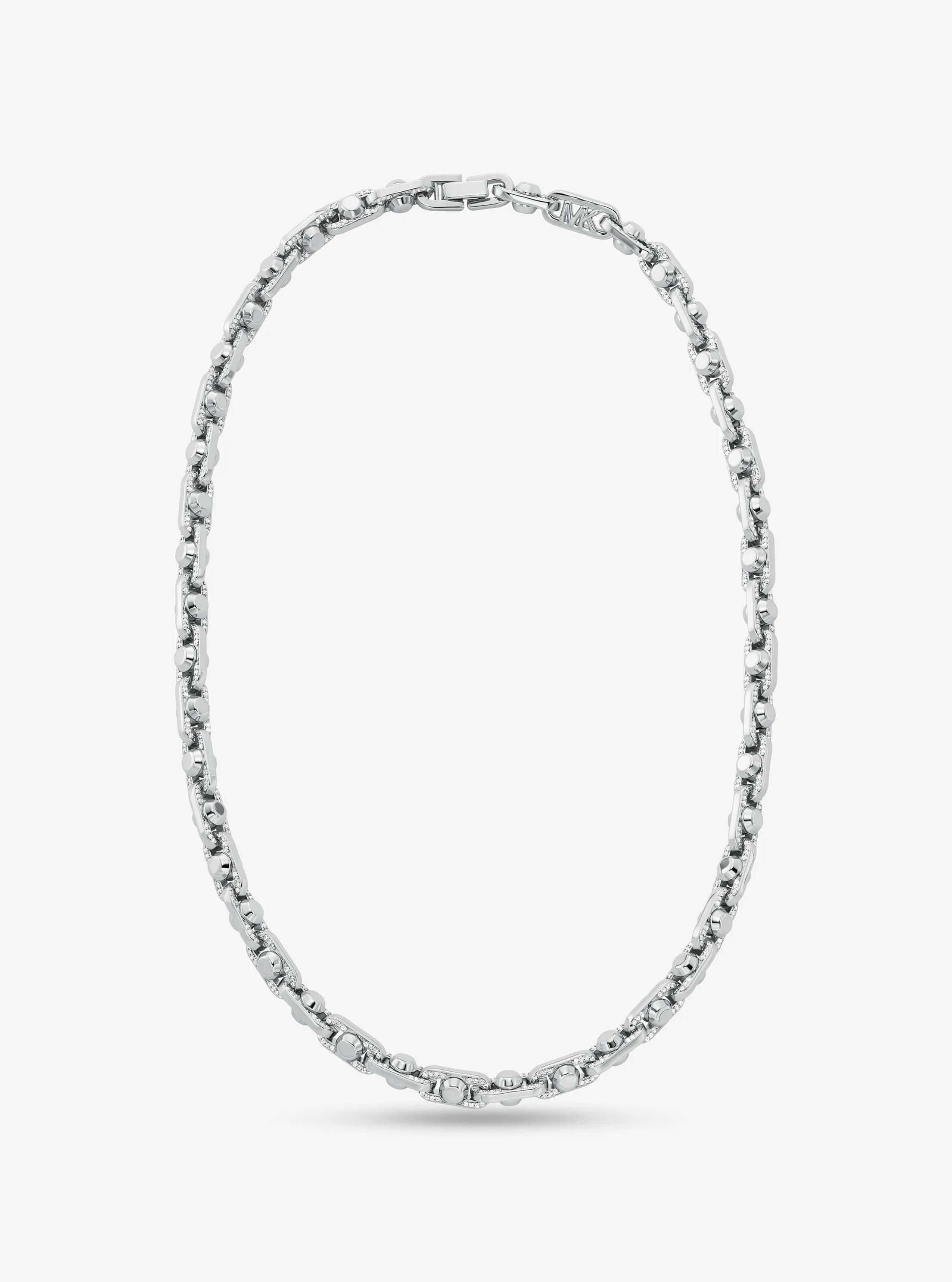 MK Collier à maillons Astor de taille moyenne en laine plaqué en métal précieux à pierres pavées - Michael Kors - Modalova