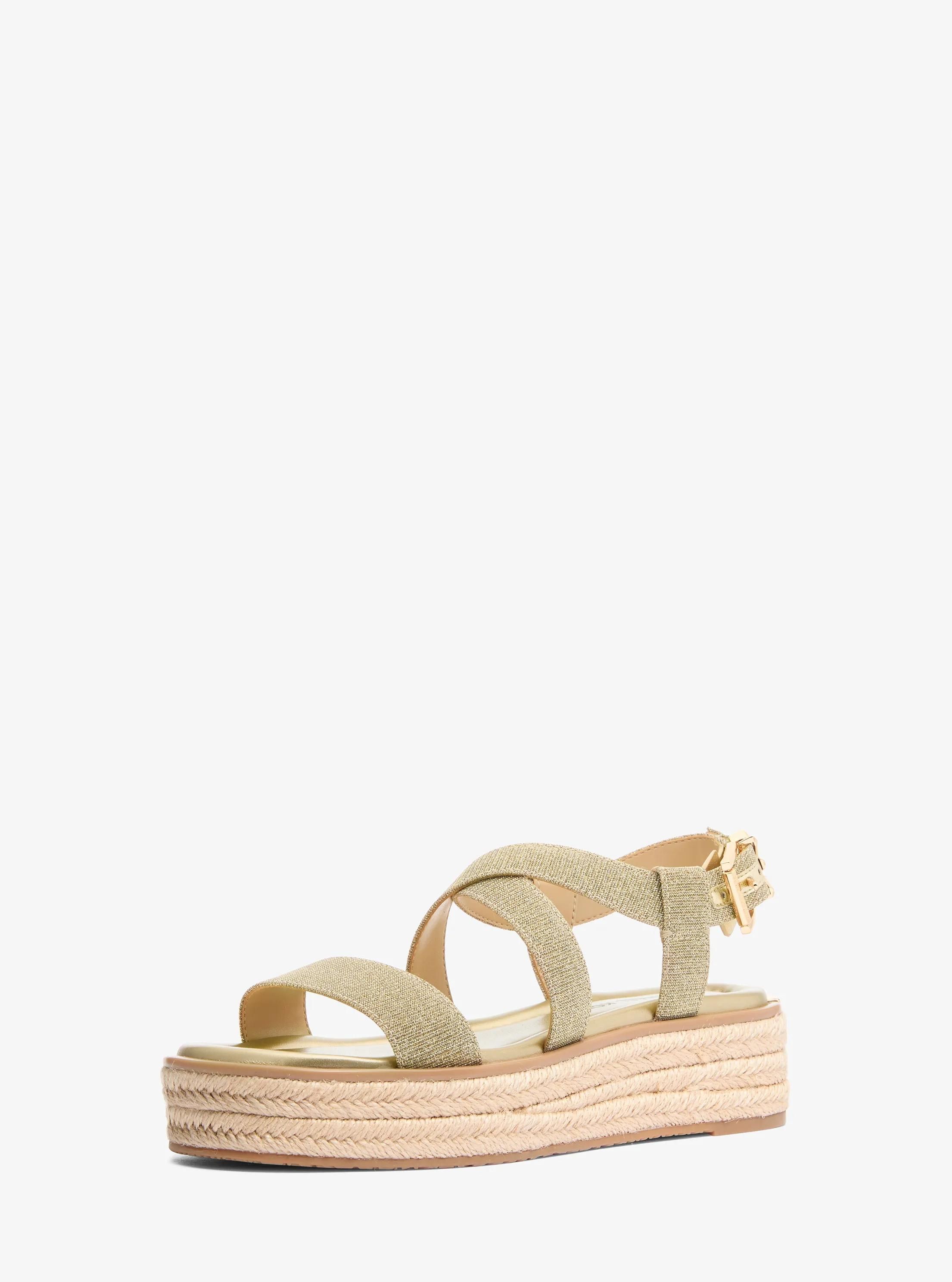 MK Sandale espadrille Lynn en maille chaîne à paillettes - Michael Kors - MICHAEL Michael Kors - Modalova