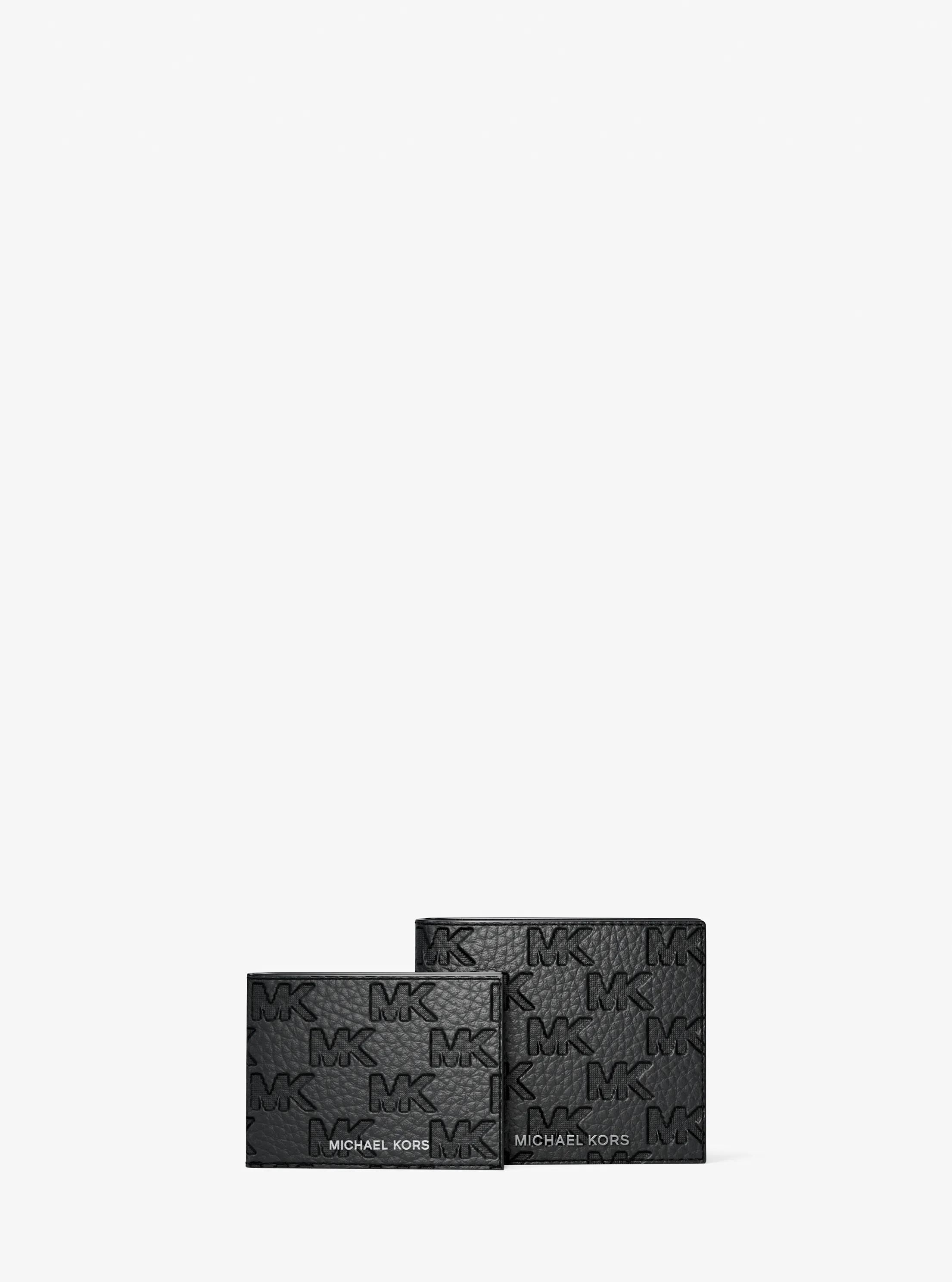 MK Portefeuille compact Hudson avec porte-cartes en cuir à logo en relief - Michael Kors - Michael Kors Mens - Modalova