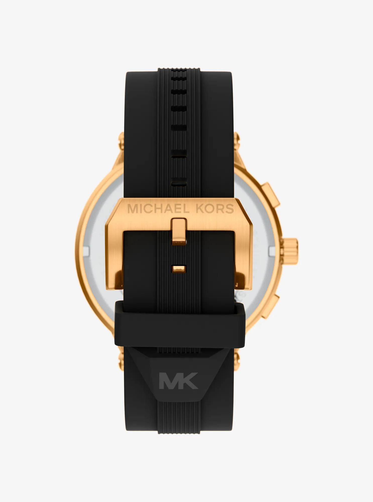 MK Montre Billie dorée surdimensionnée avec bracelet en silicone - Michael Kors - Modalova