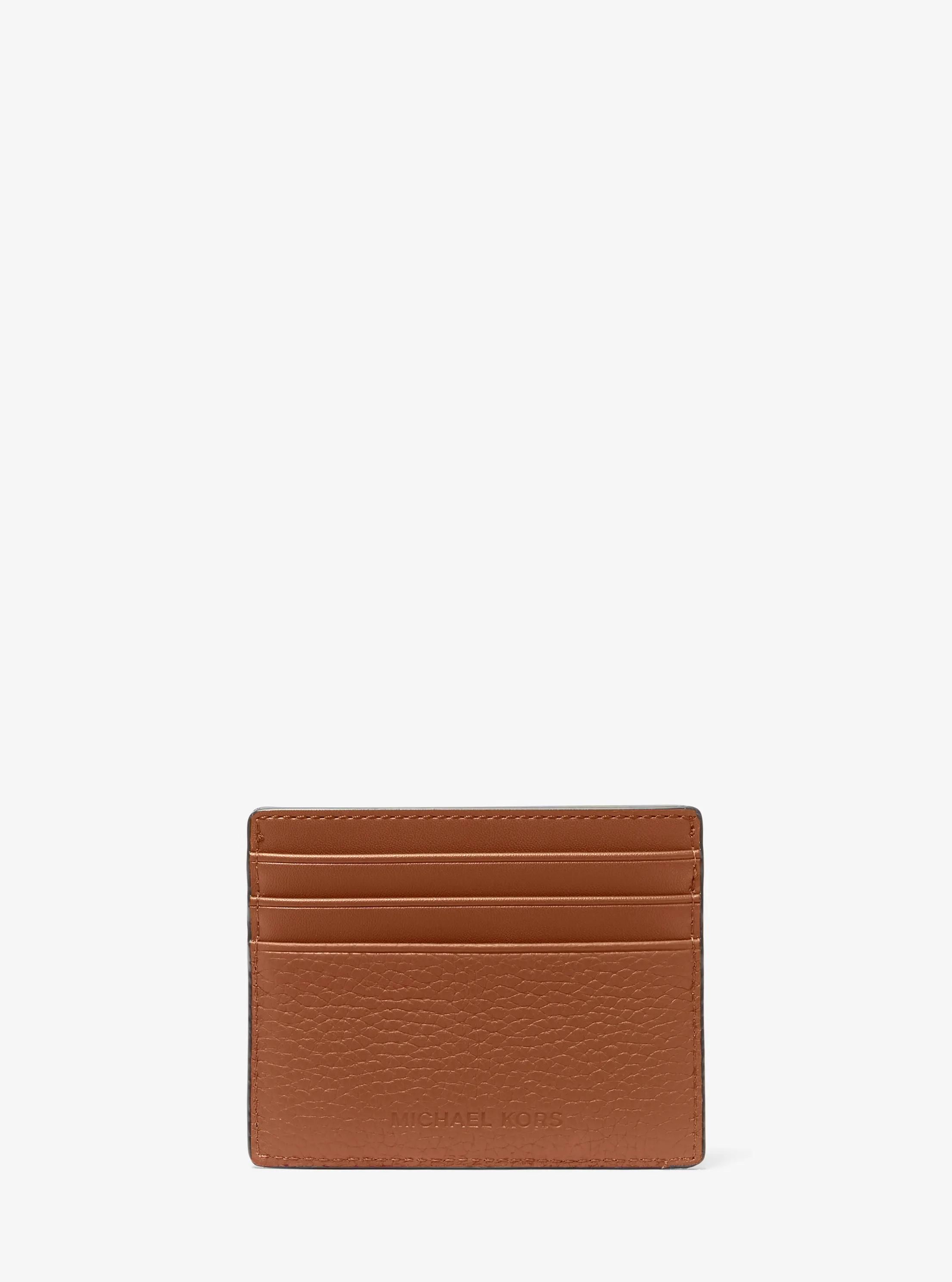 MK Grand porte-cartes Hudson en cuir grainé en relief - Michael Kors - Michael Kors Mens - Modalova
