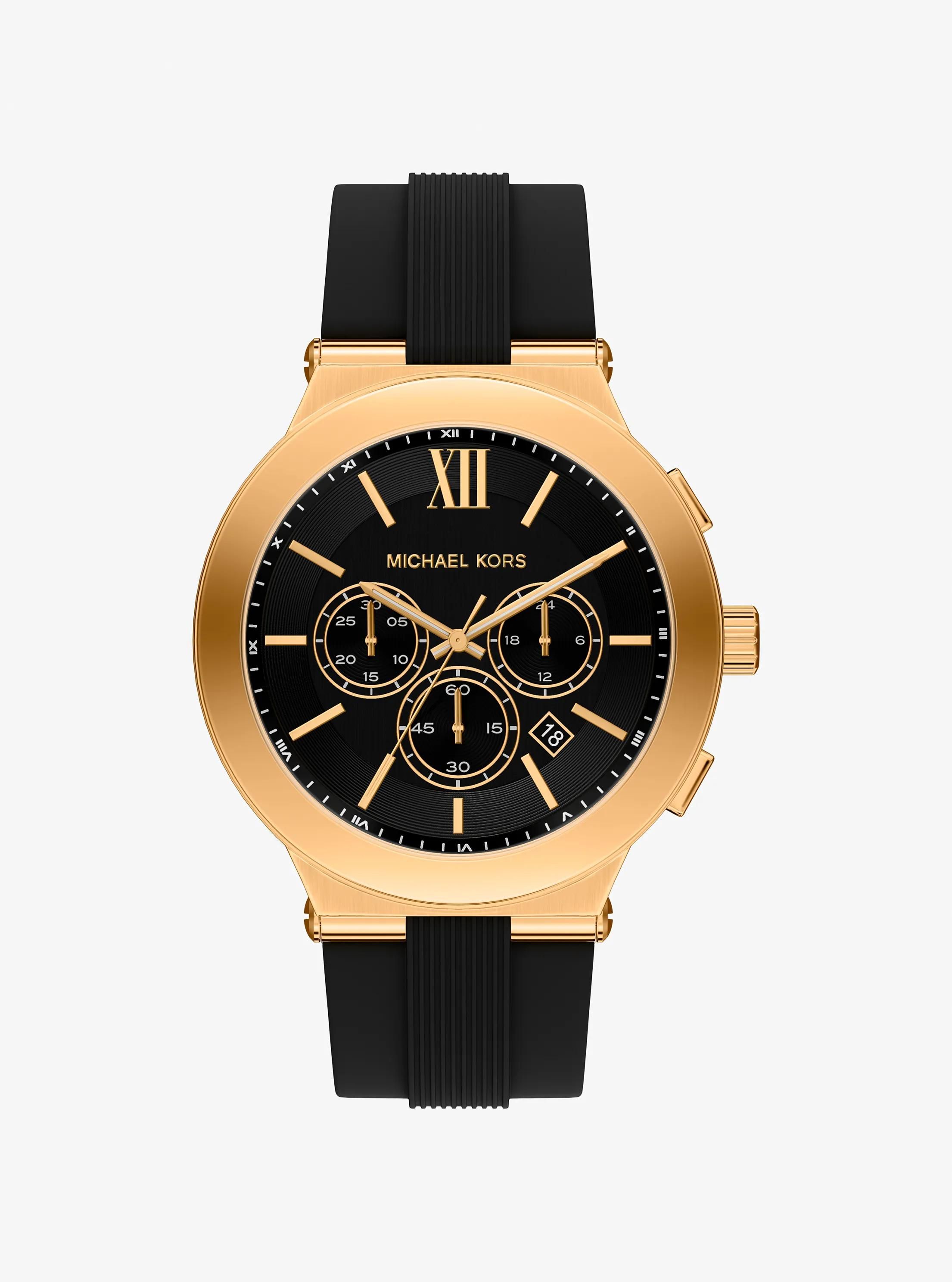MK Montre Billie dorée surdimensionnée avec bracelet en silicone - Michael Kors - Modalova