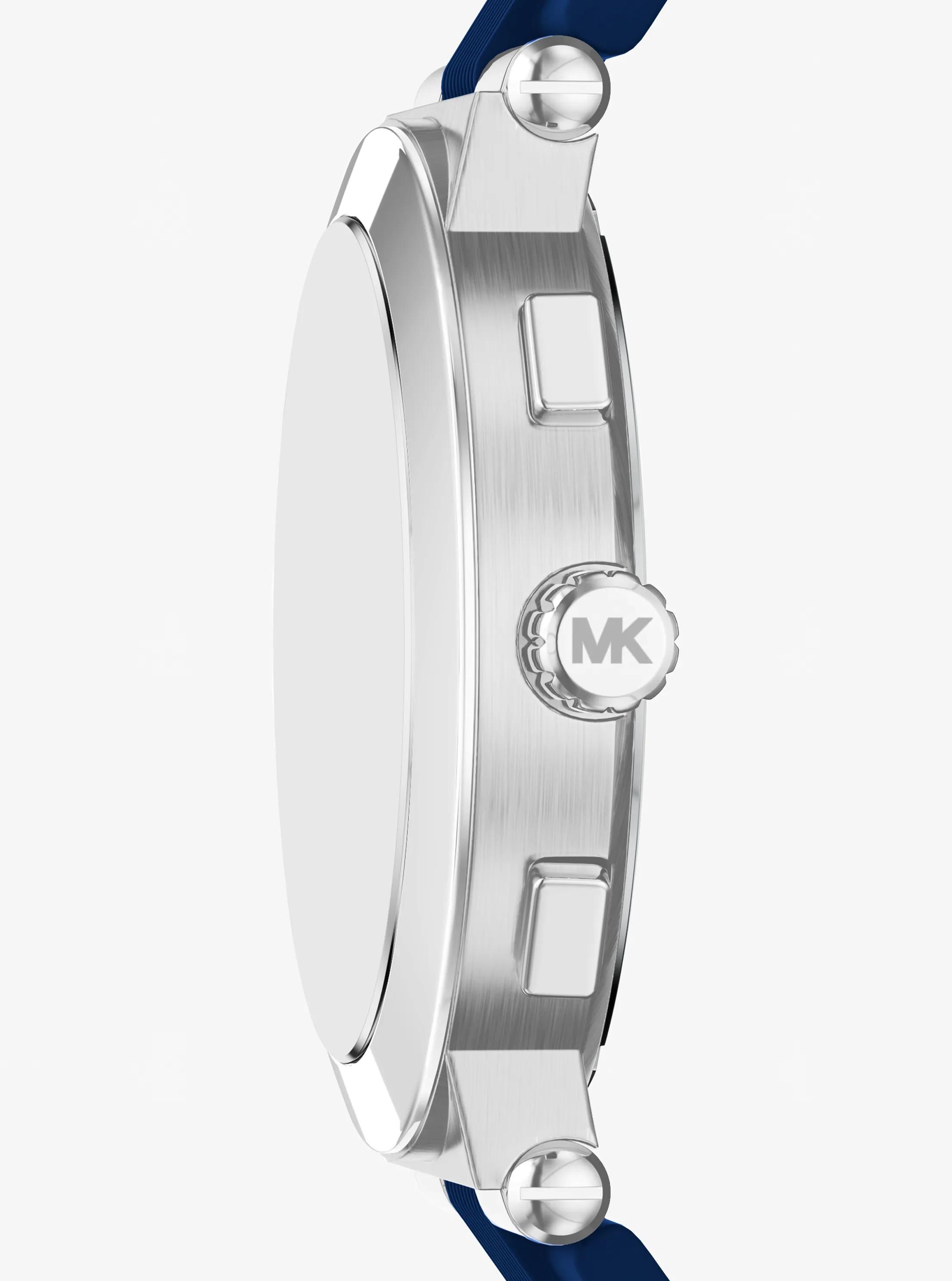 MK Montre Billie argentée surdimensionnée avec bracelet en silicone - Michael Kors - Modalova