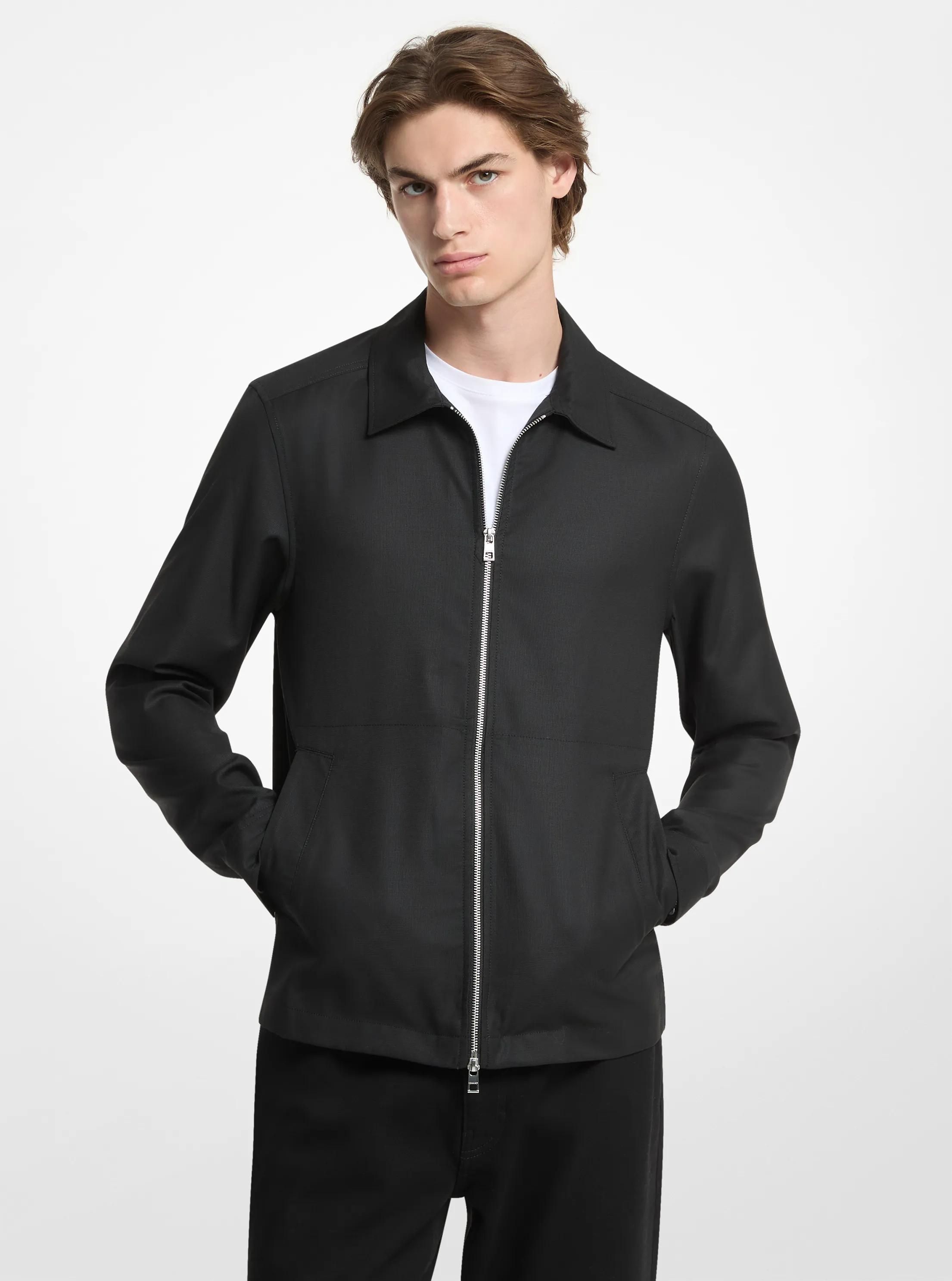 MK Veste chemise zippée technique - Michael Kors - Michael Kors Mens - Modalova