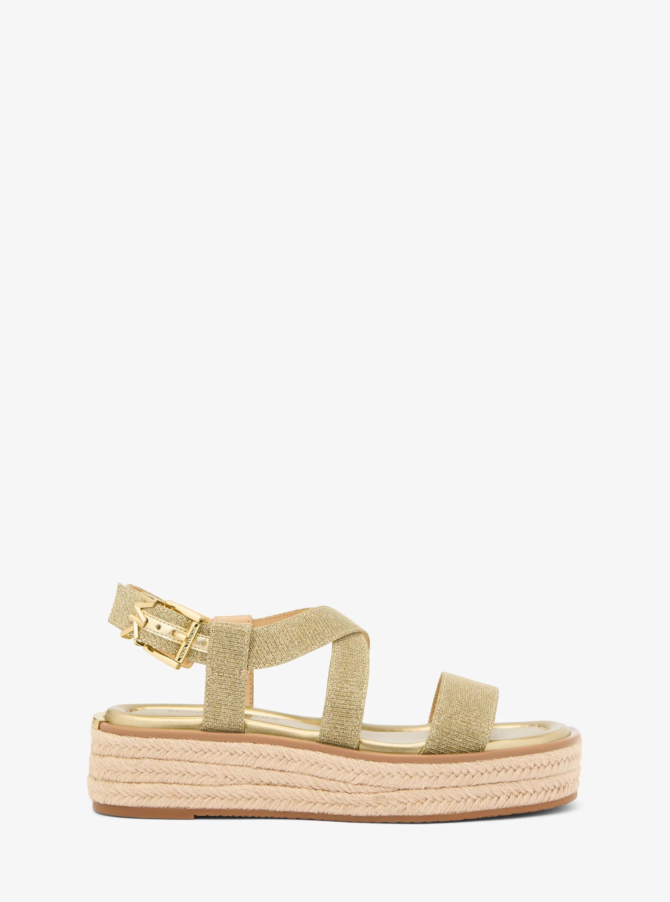 MK Sandale espadrille Lynn en maille chaîne à paillettes - Michael Kors - MICHAEL Michael Kors - Modalova