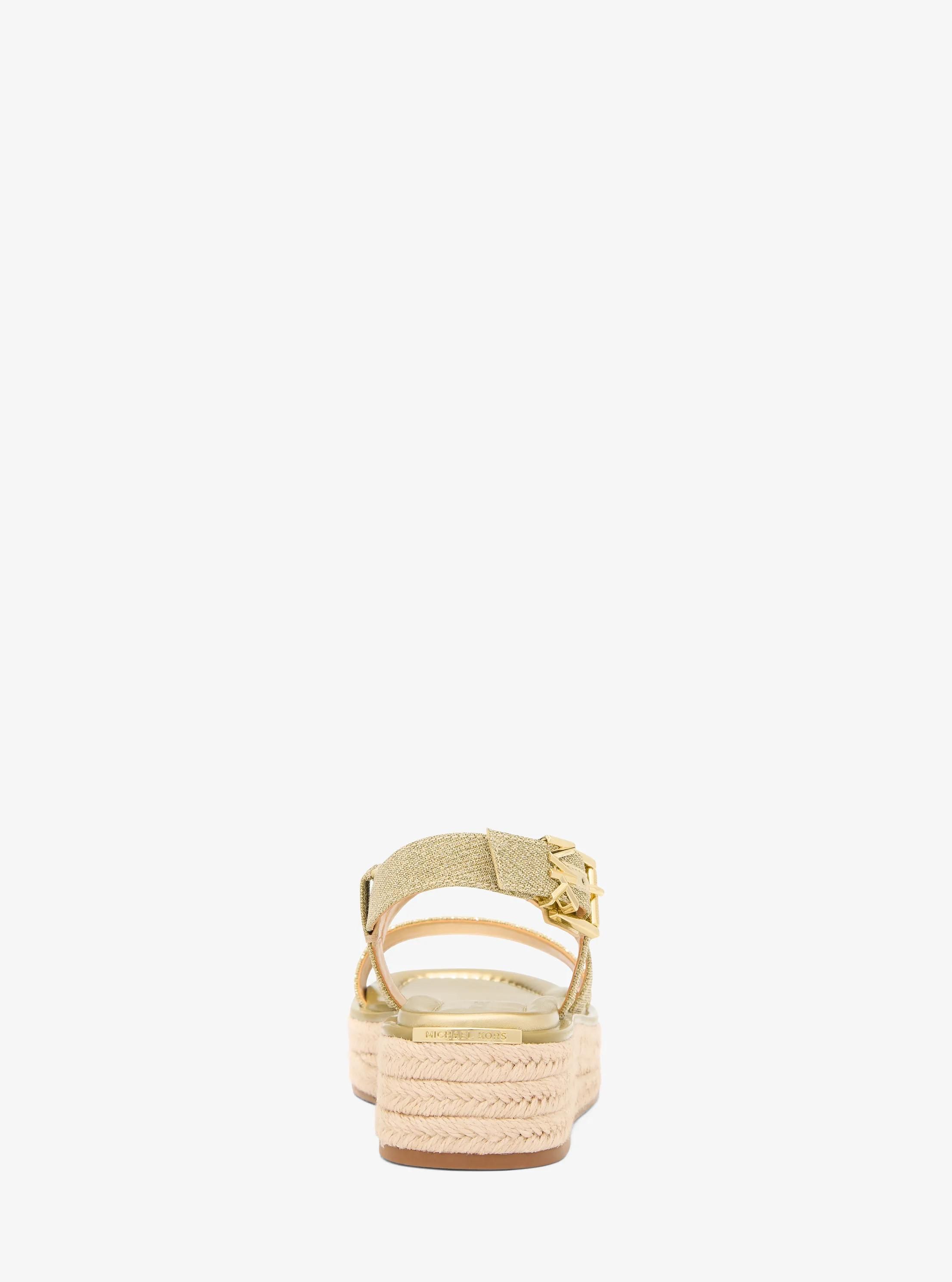 MK Sandale espadrille Lynn en maille chaîne à paillettes - Michael Kors - MICHAEL Michael Kors - Modalova