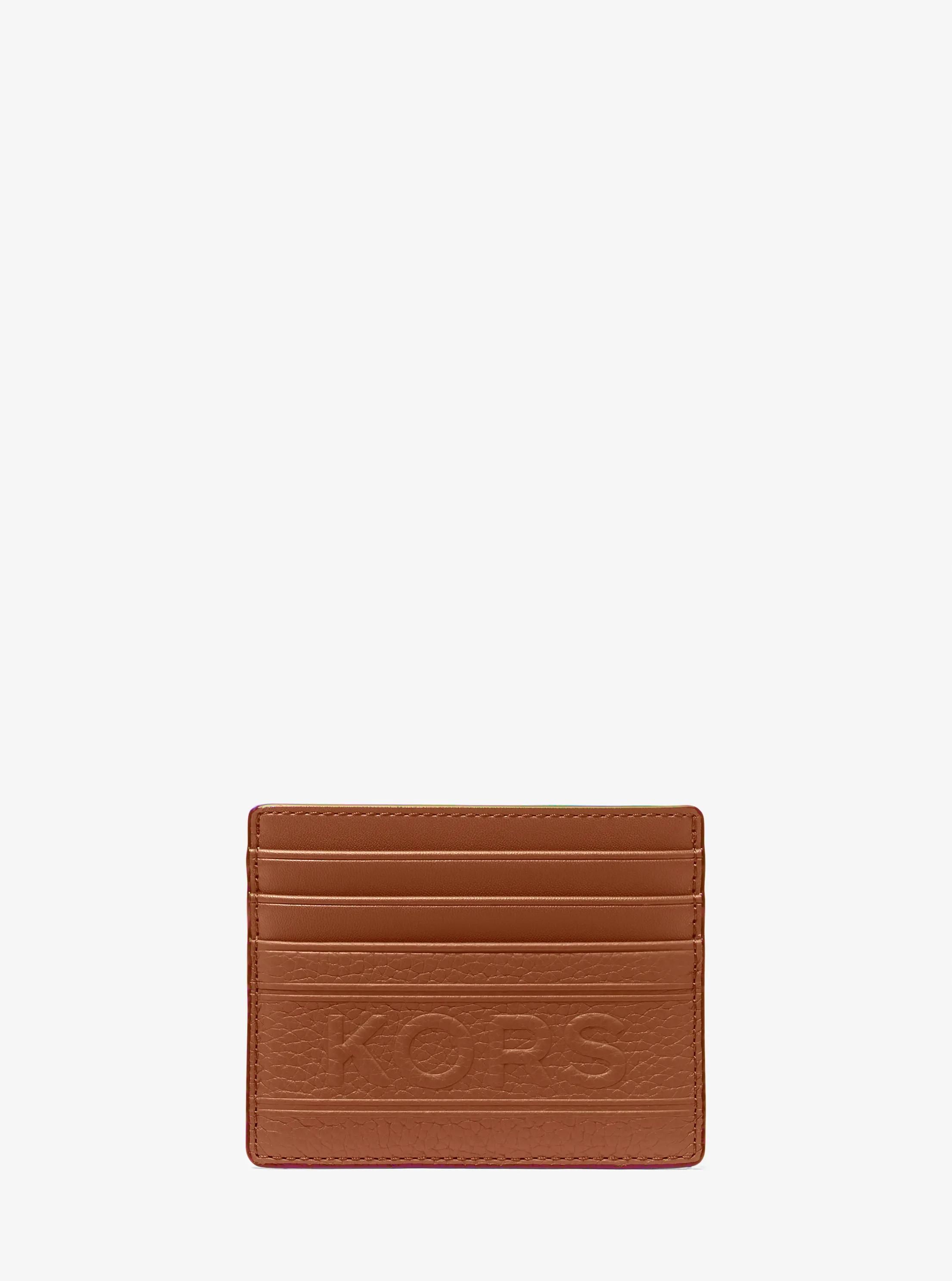 MK Grand porte-cartes Hudson en cuir grainé en relief - Michael Kors - Michael Kors Mens - Modalova