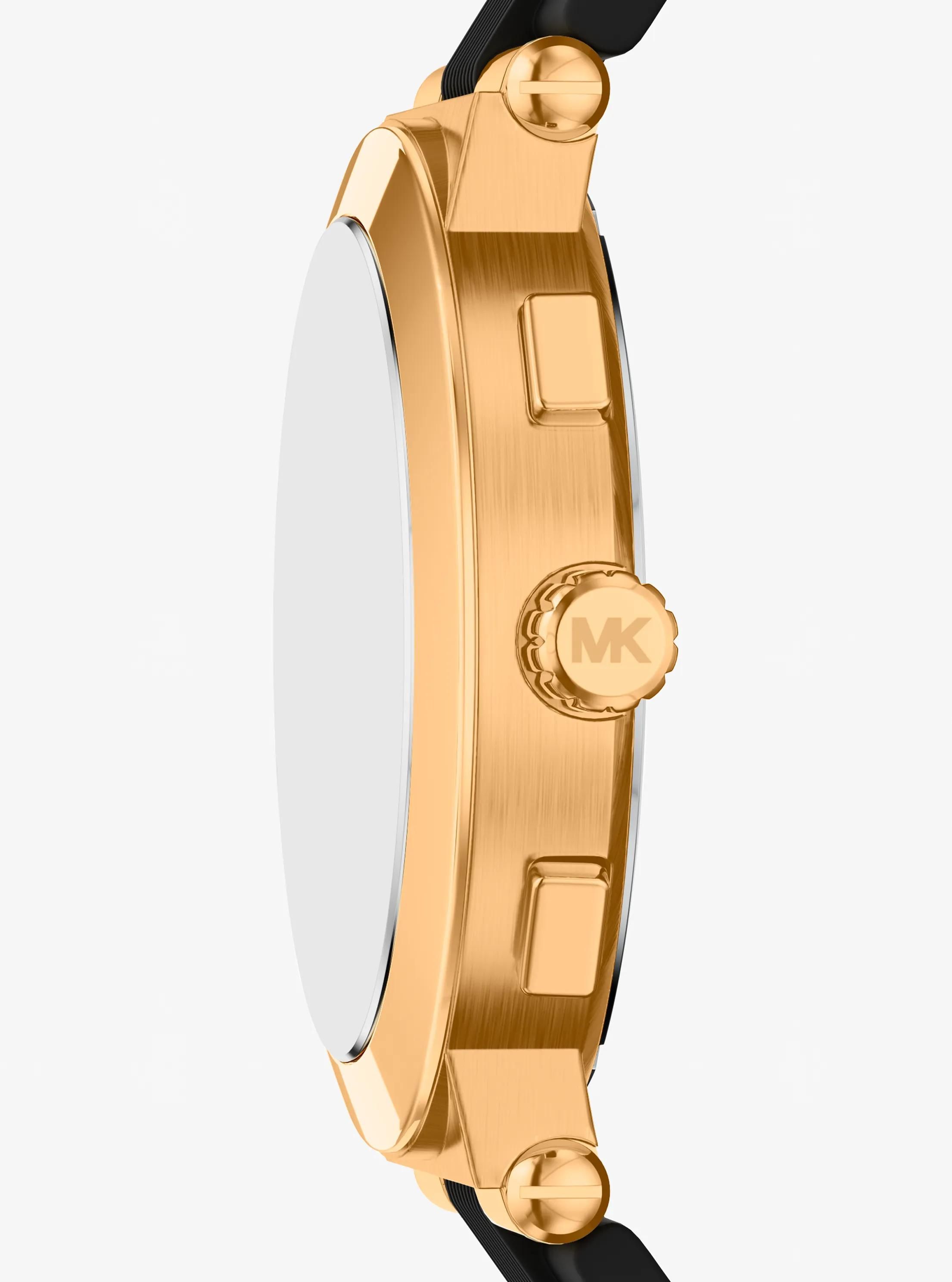 MK Montre Billie dorée surdimensionnée avec bracelet en silicone - Michael Kors - Modalova
