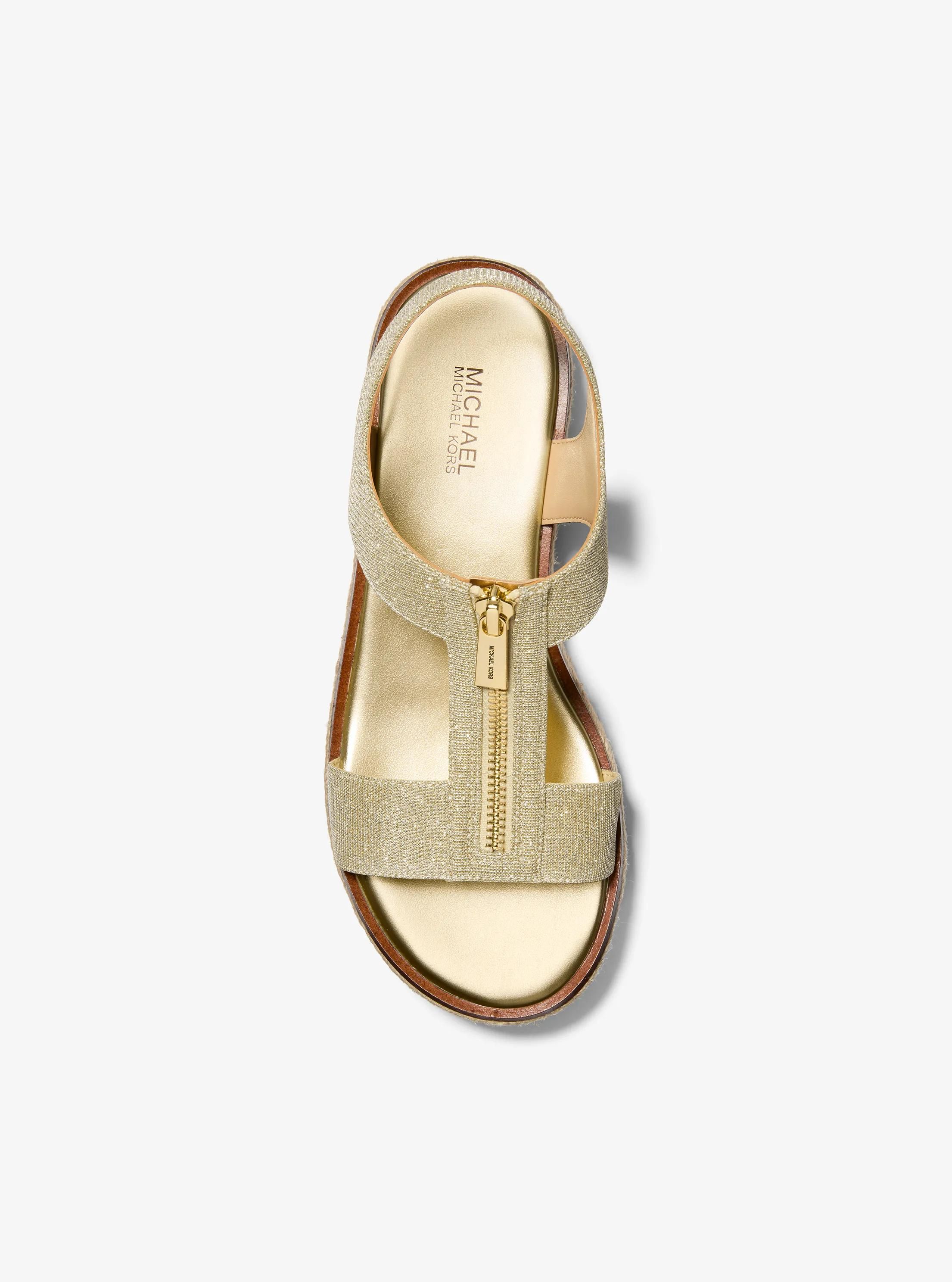 MK Sandale espadrille Berkley en maille chaîne à paillettes - Michael Kors - MICHAEL Michael Kors - Modalova