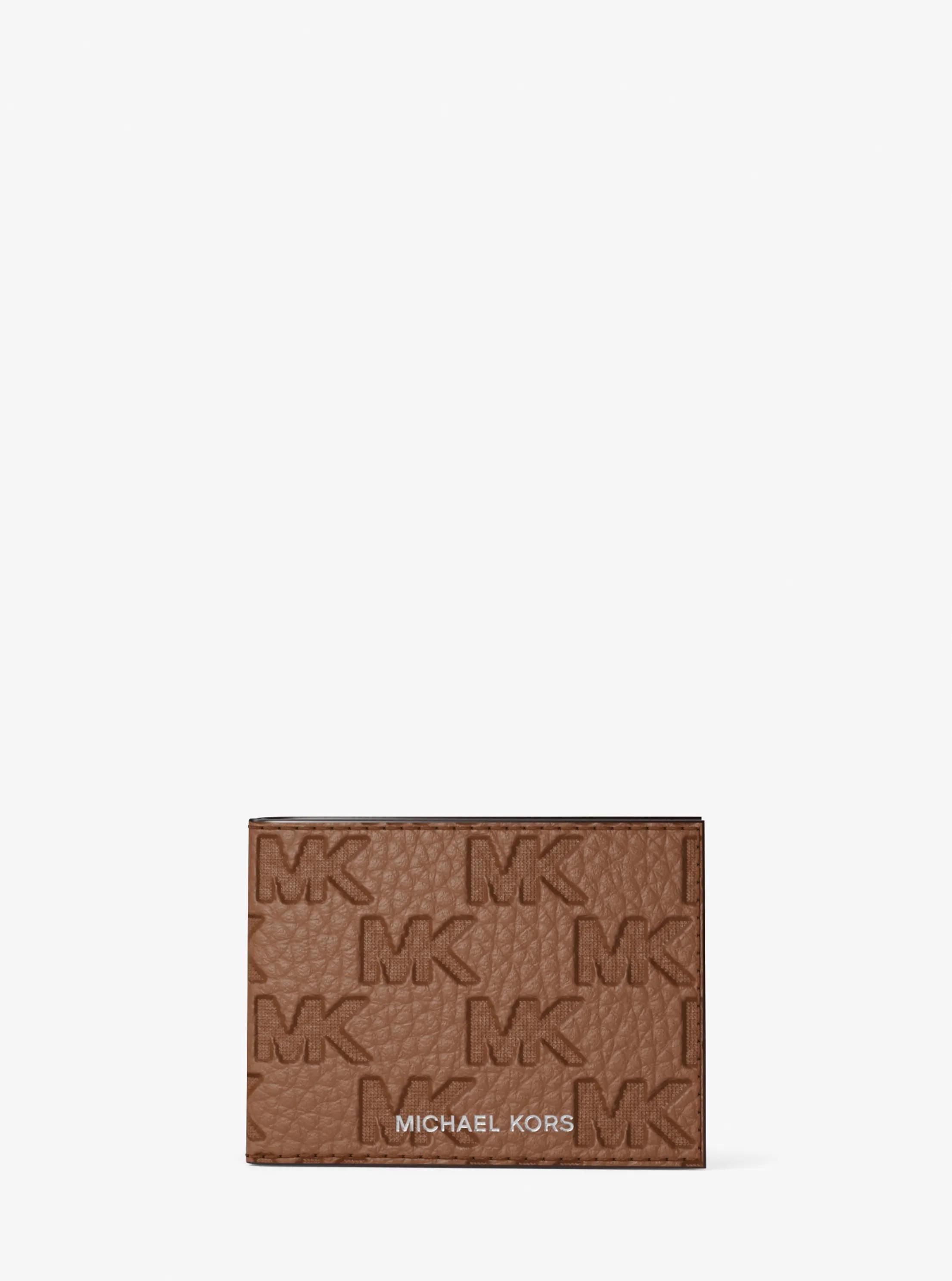 MK Portefeuille compact Hudson avec porte-cartes en cuir à logo en relief - Michael Kors - Michael Kors Mens - Modalova