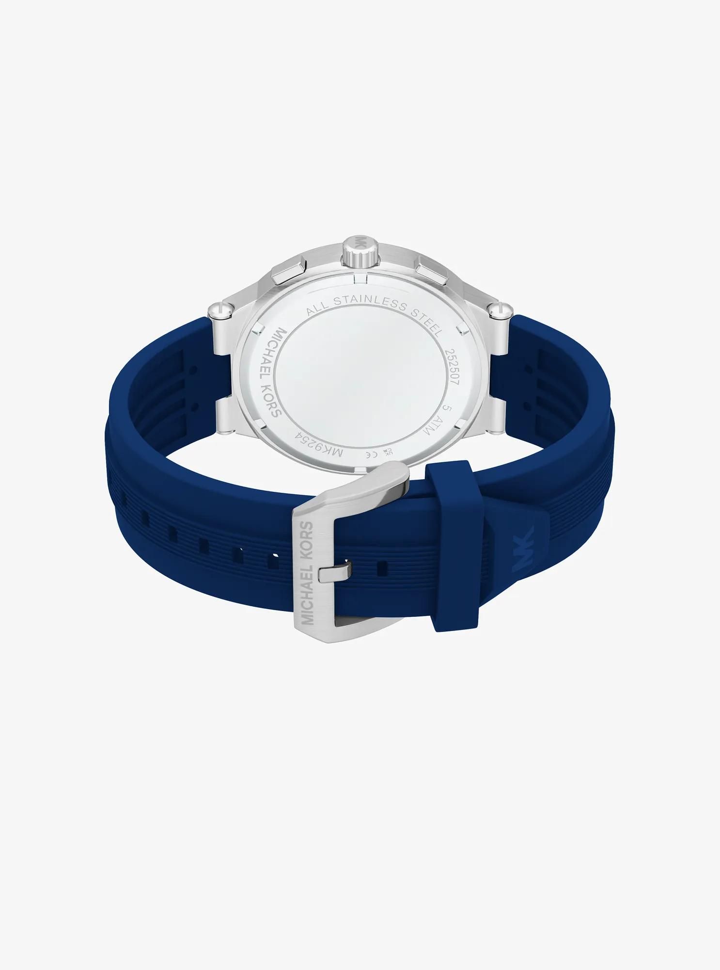 MK Montre Billie argentée surdimensionnée avec bracelet en silicone - Michael Kors - Modalova