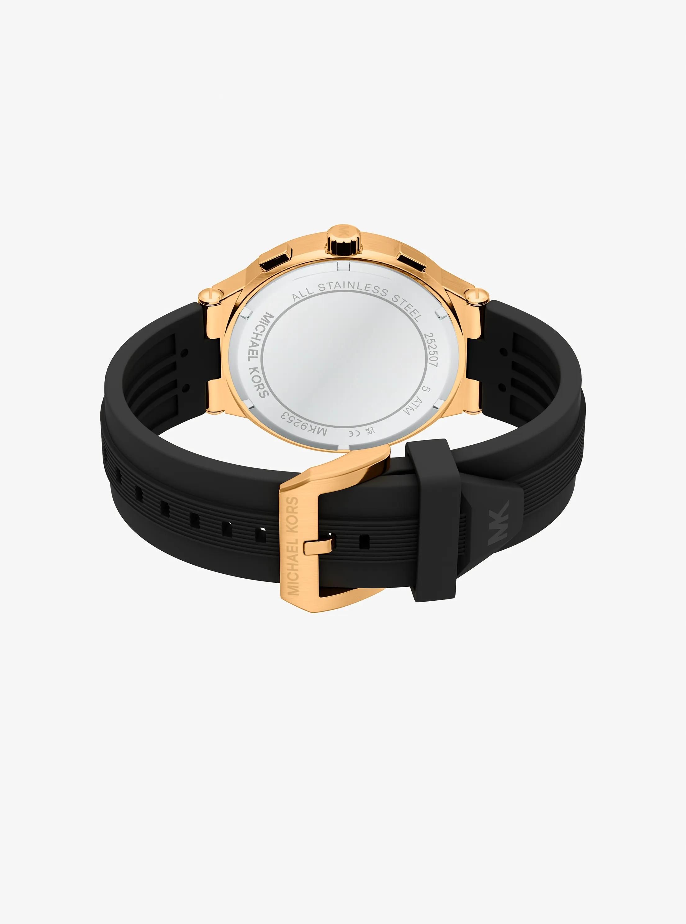 MK Montre Billie dorée surdimensionnée avec bracelet en silicone - Michael Kors - Modalova