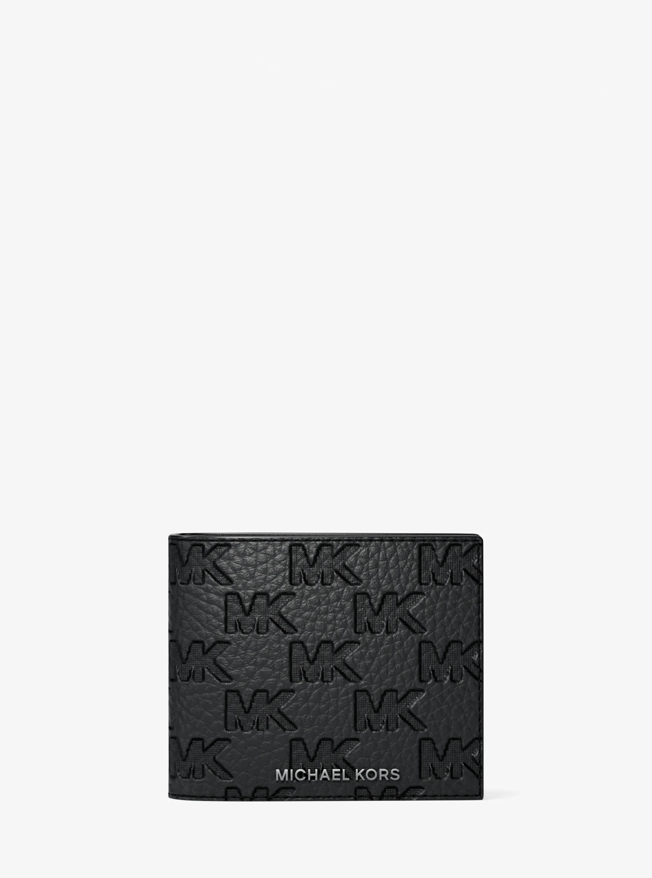 MK Portefeuille compact Hudson avec porte-cartes en cuir à logo en relief - Michael Kors - Michael Kors Mens - Modalova