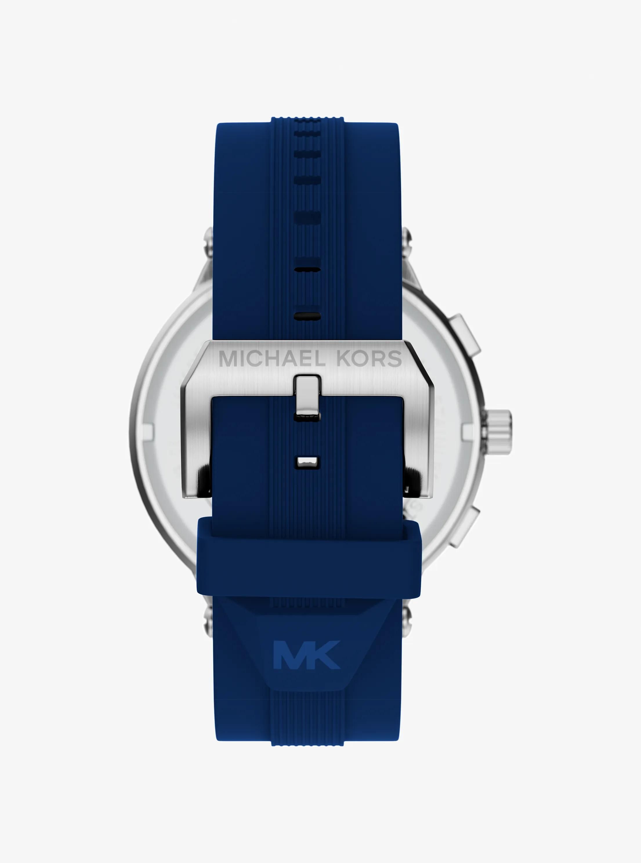 MK Montre Billie argentée surdimensionnée avec bracelet en silicone - Michael Kors - Modalova