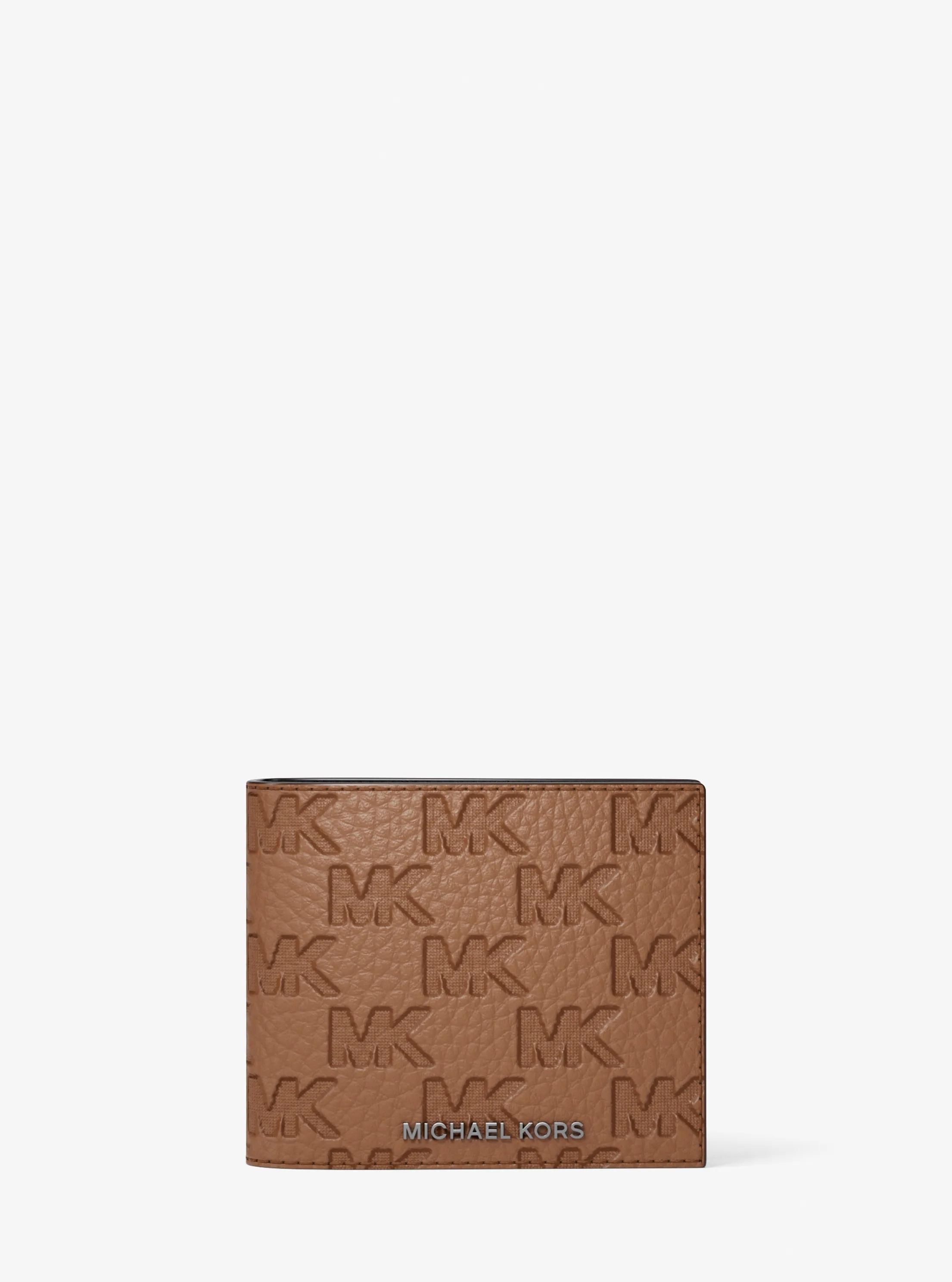 MK Portefeuille compact Hudson avec porte-cartes en cuir à logo en relief - Michael Kors - Michael Kors Mens - Modalova