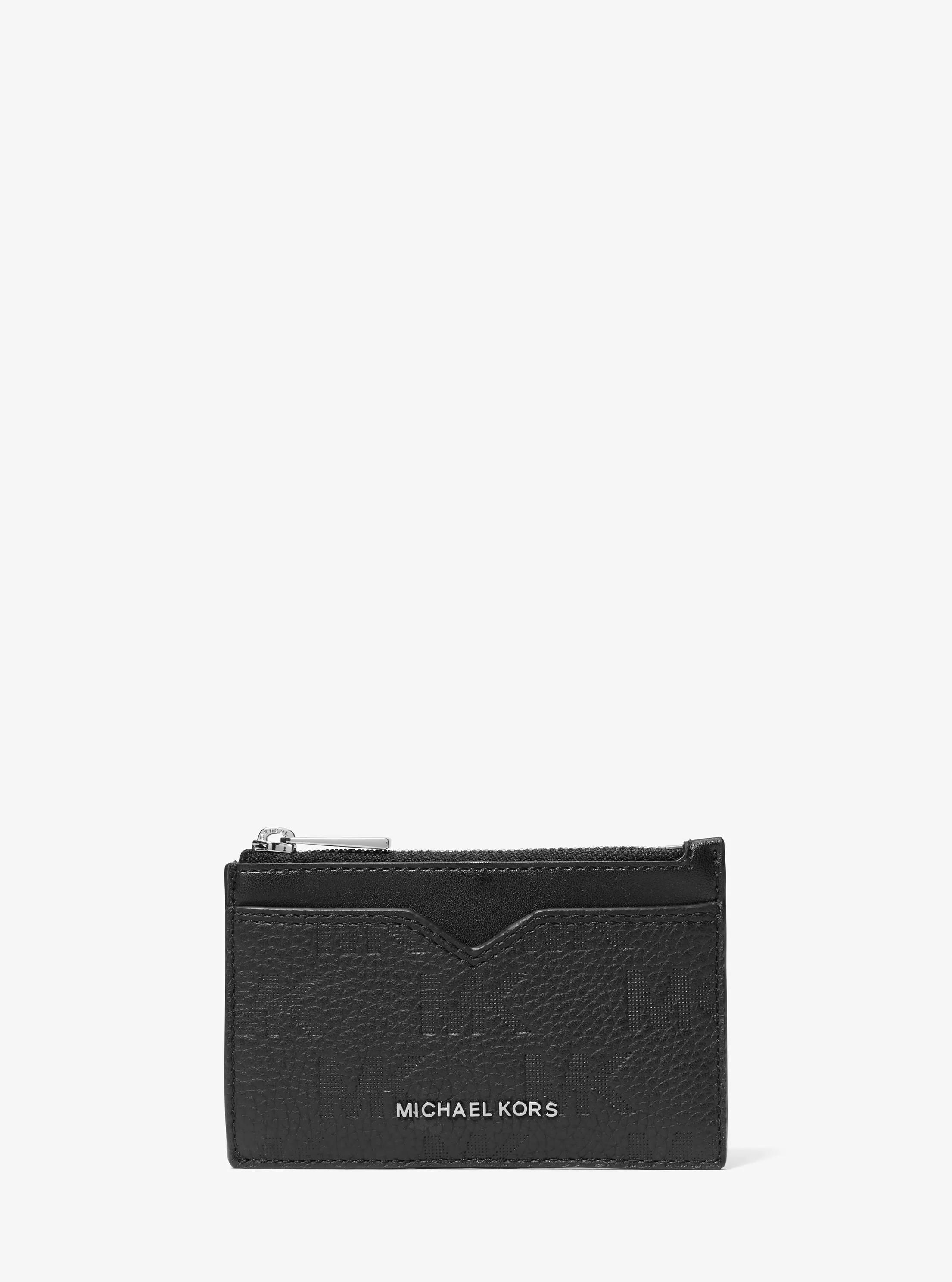 MK Porte-cartes Hudson en cuir à logo en relief - Michael Kors - Michael Kors Mens - Modalova