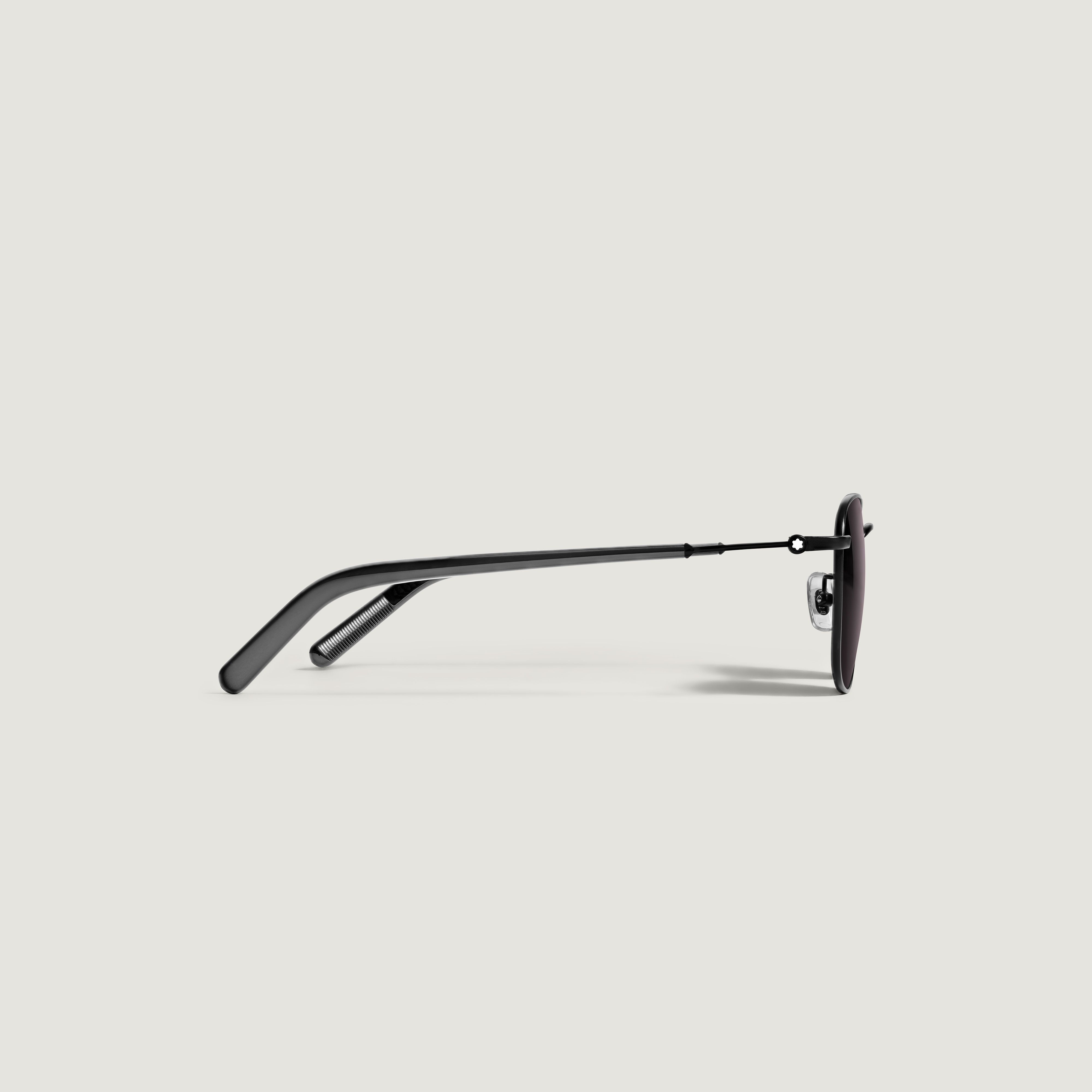 Lunettes de Soleil Carrées avec Monture en Métal - Métal - MB135568 - Solaires - MONTBLANC - Modalova