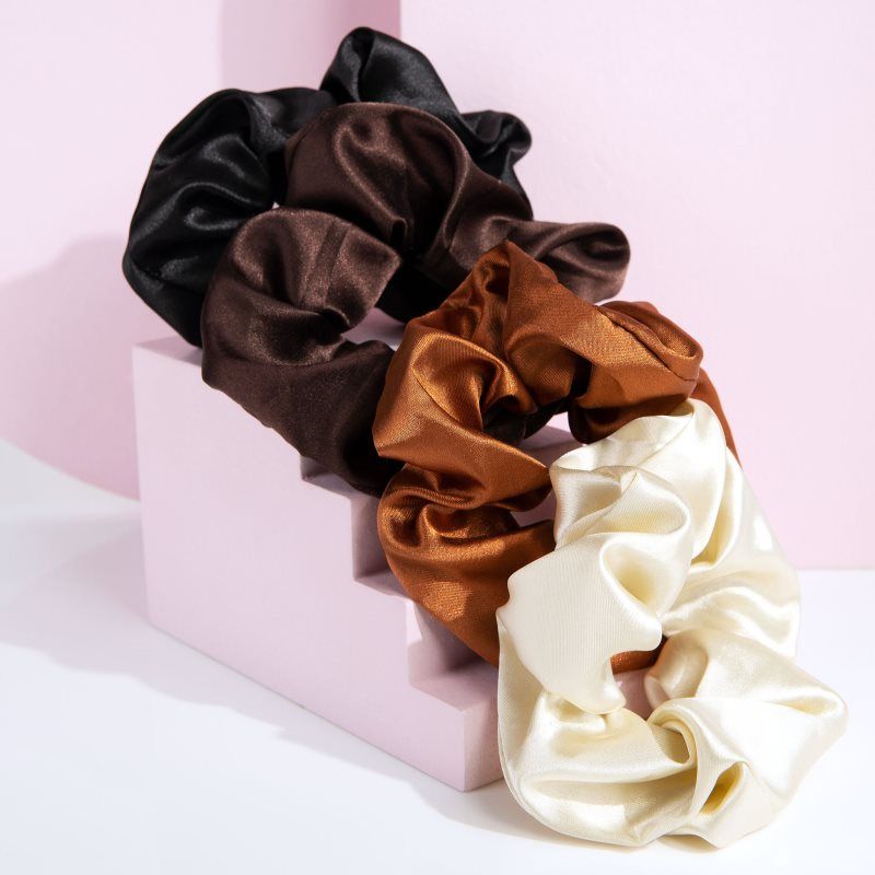 Satin Scrunchies Natural élastiques à cheveux - Brushworks - Modalova