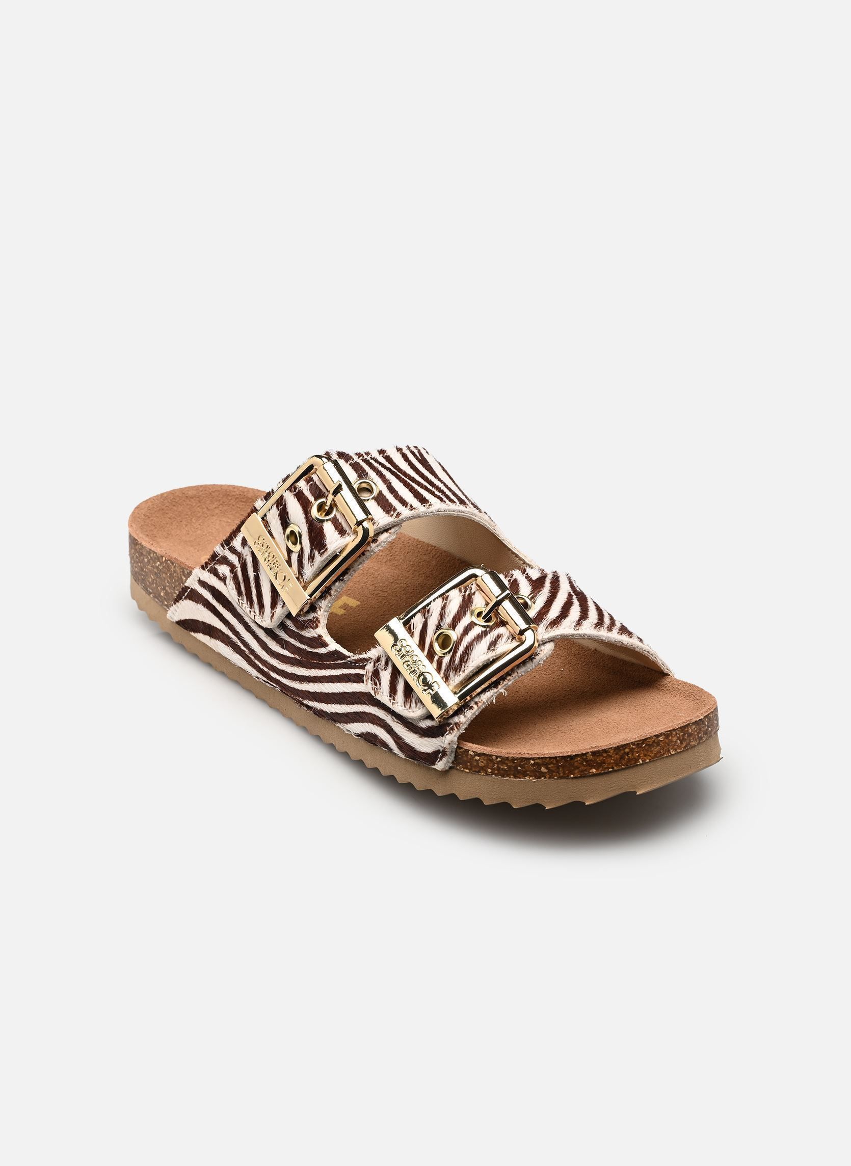 Sandales et nu-pieds Pony hair two buckle sandal - Colors of California - Modalova