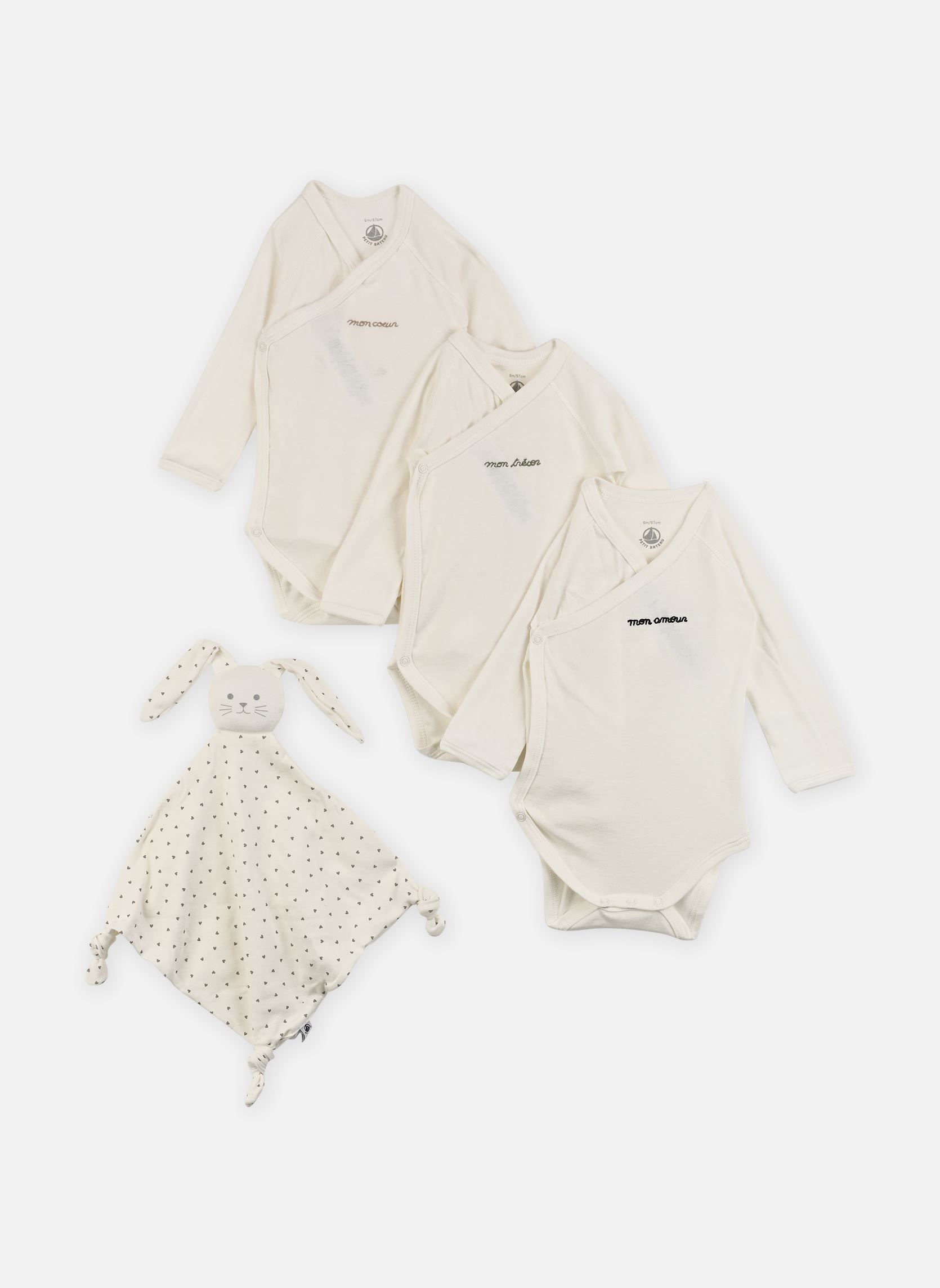 Vêtements Coffret cadeau naissance en coton brodé pour Enfant - Petit Bateau - Modalova