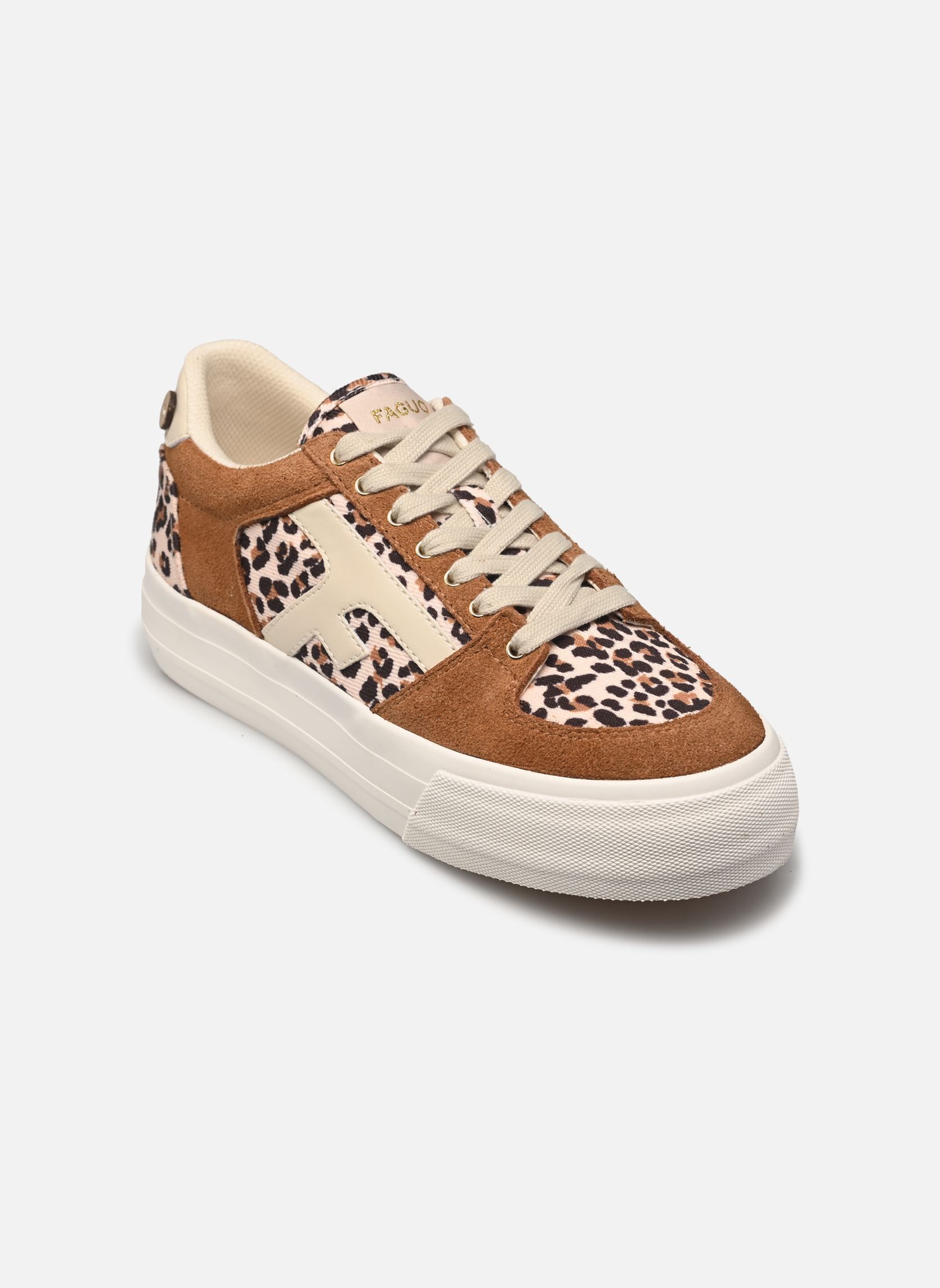 Baskets WALNUT PLATFORM TENNIS WOV-SUEDE - Faguo - Modalova