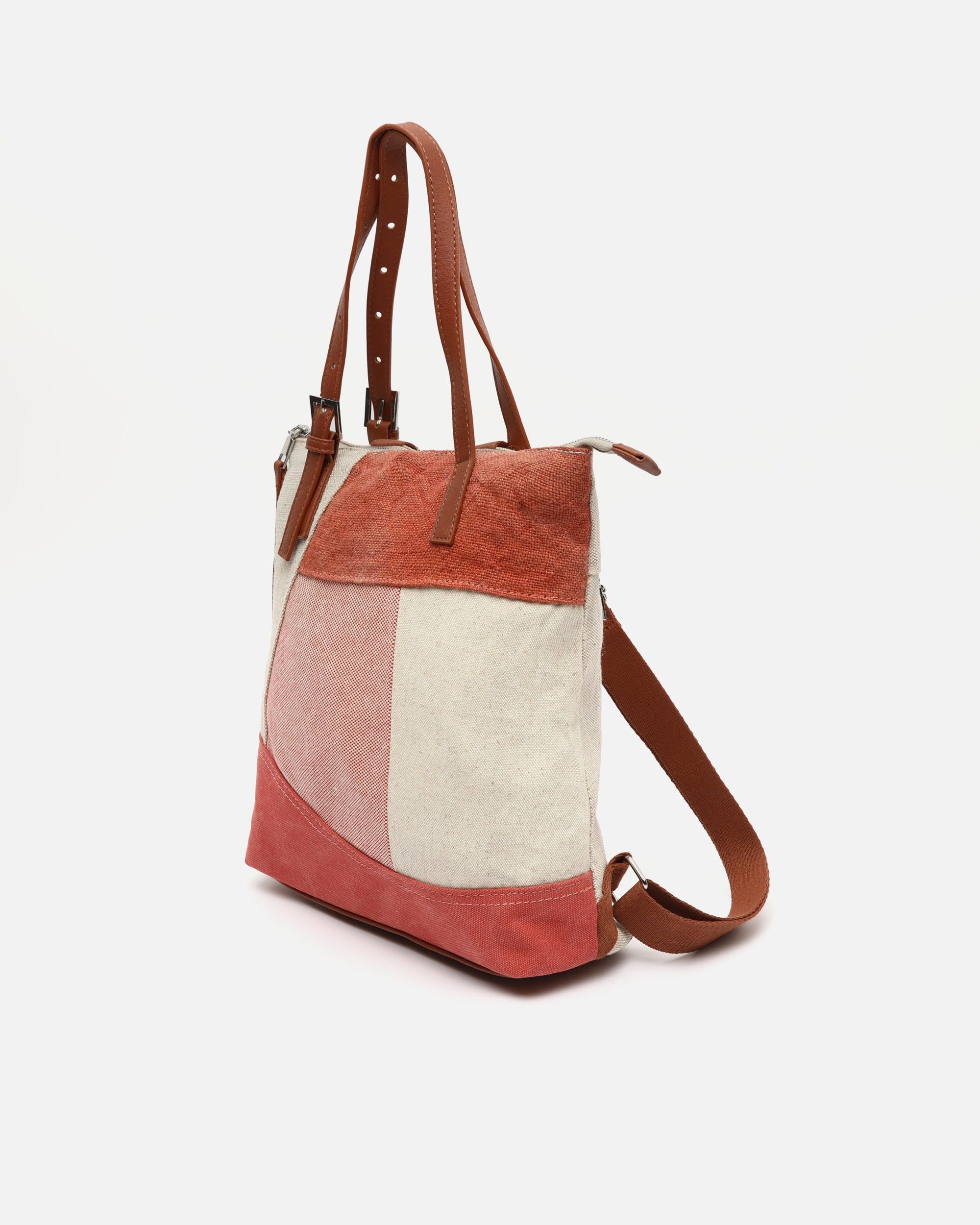 Narcisa sac à dos antivol avec anses pour l'épaule et imprimé patchwork effet usé ED - Misako - Modalova