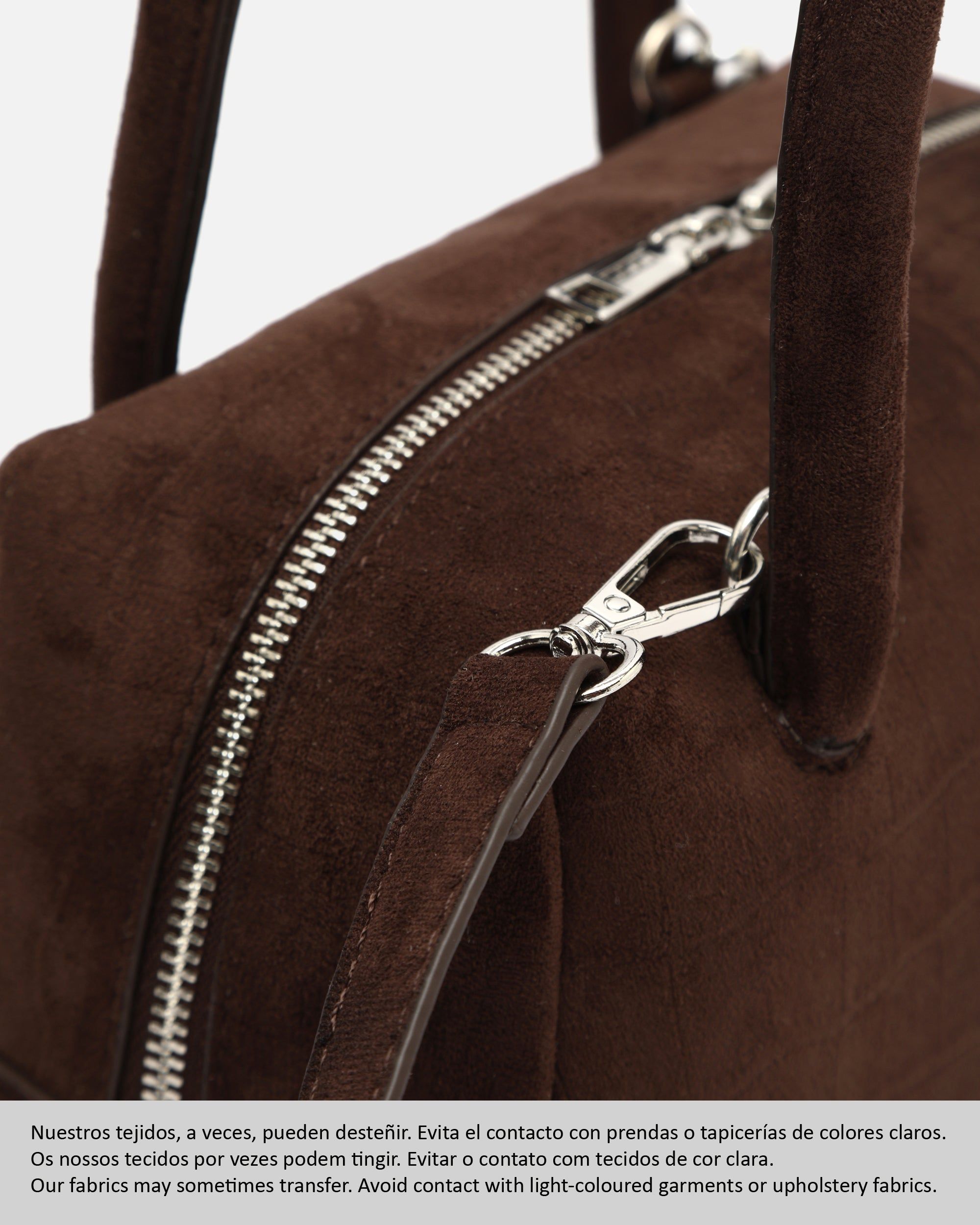 Sac à main Croquito effet daim avec imprimé animalier et bandoulière amovible - Misako - Modalova
