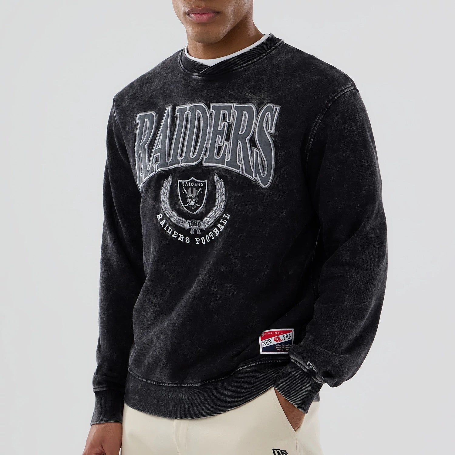Pull à col rond Las Vegas Raiders NFL Noir unisex - New Era Cap - Modalova