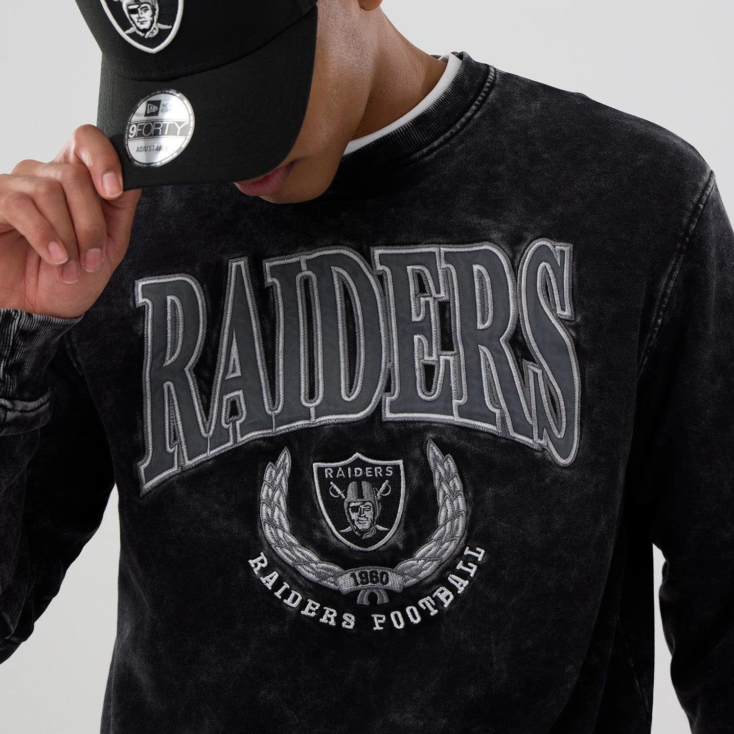 Pull à col rond Las Vegas Raiders NFL Noir unisex - New Era Cap - Modalova