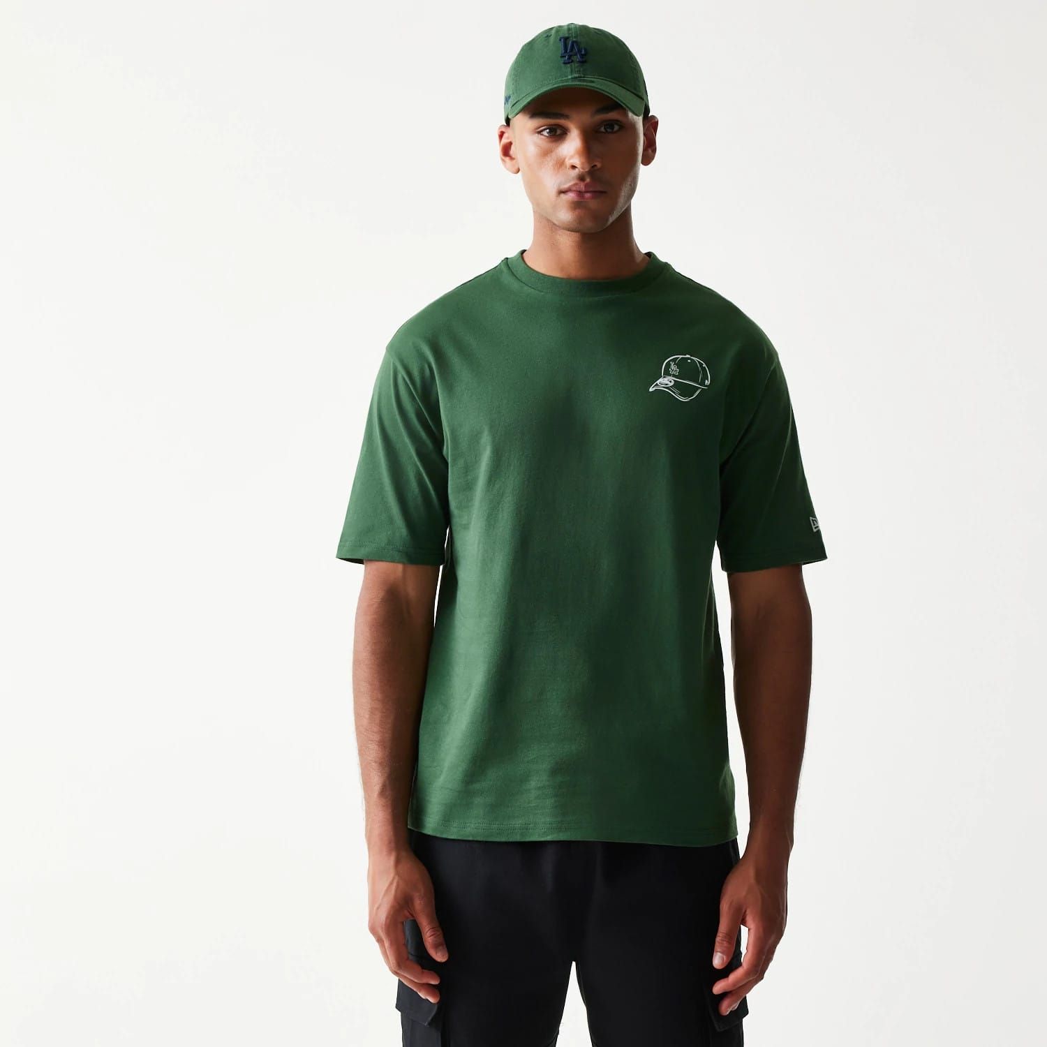T-shirt Oversize LA Dodgers MLB Baseball Graphic Vert foncé unisex - New Era Cap - Modalova