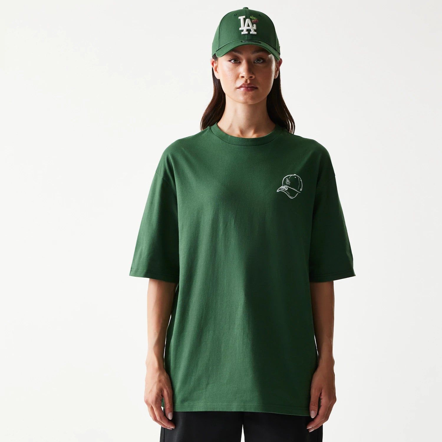 T-shirt Oversize LA Dodgers MLB Baseball Graphic Vert foncé unisex - New Era Cap - Modalova