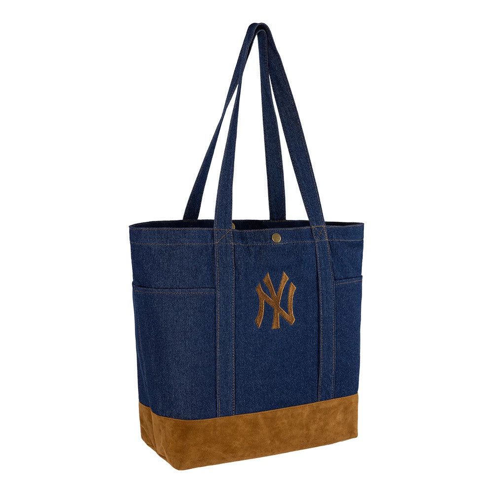 Tote Bag Suede Denim New York Yankees MLB Bleu marine unisex - New Era Cap - Modalova