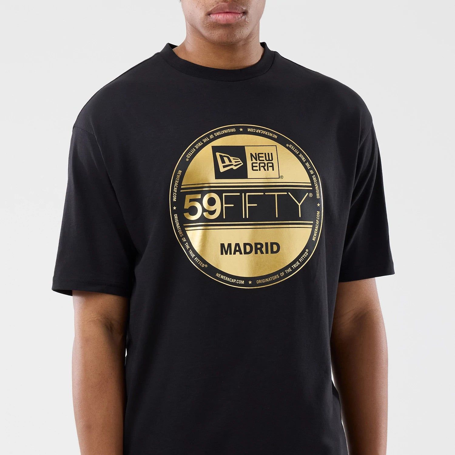 T-shirt Oversize New Era Sticker Madrid Noir unisex - New Era Cap - Modalova