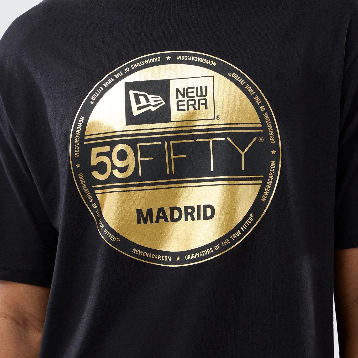 T-shirt Oversize New Era Sticker Madrid Noir unisex - New Era Cap - Modalova