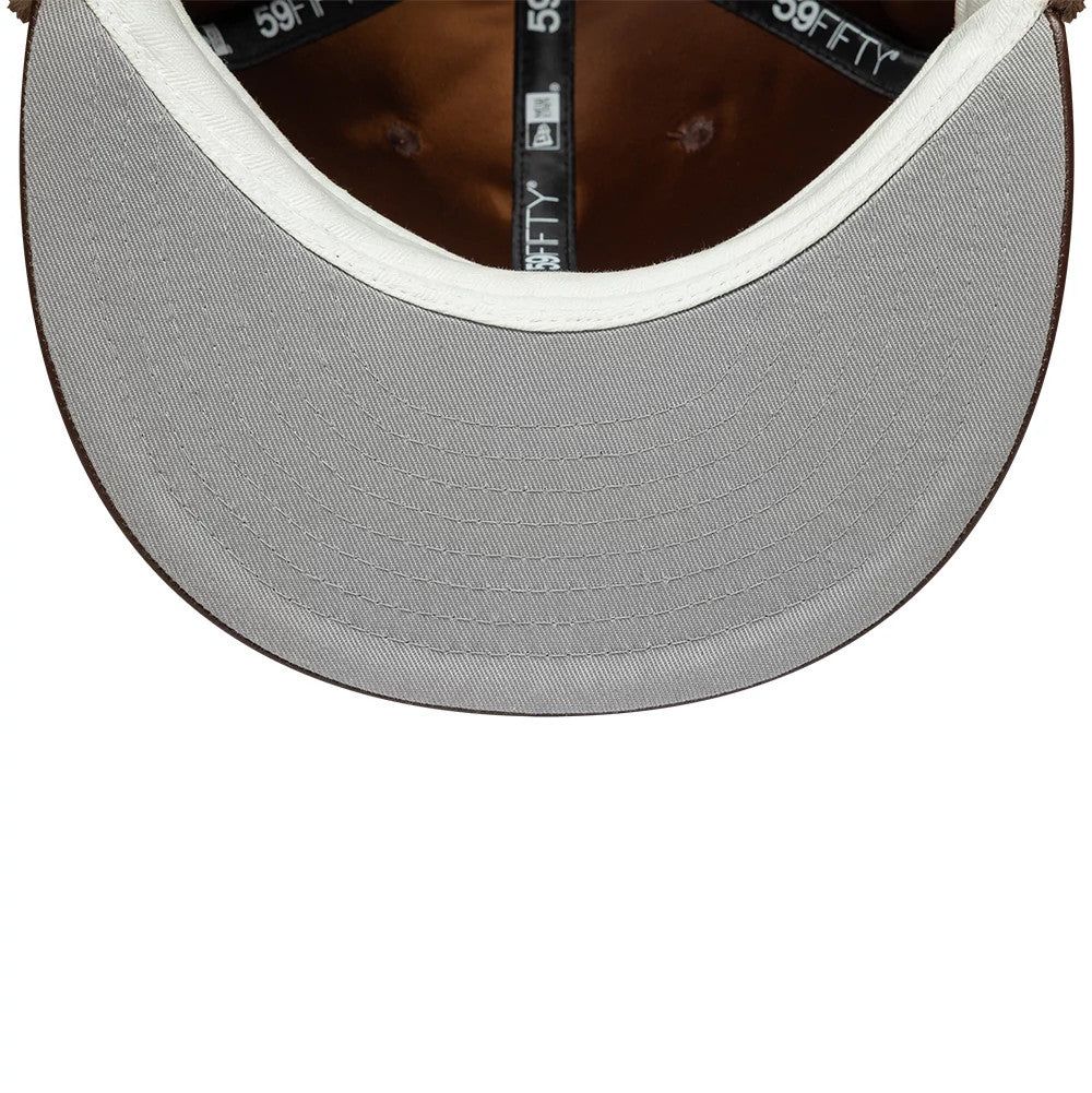 Casquette 59FIFTY Fitted Dogear New York Yankees MLB Cuir Marron unisex - New Era Cap - Modalova