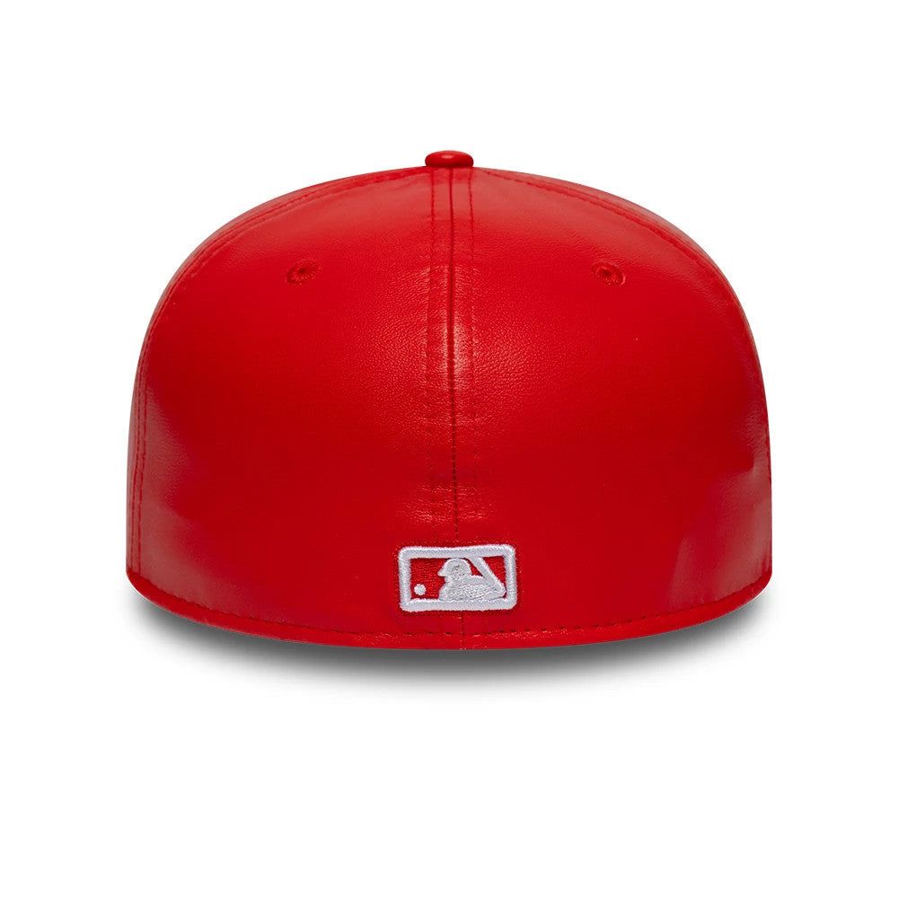 Casquette 59FIFTY Fitted Cuir New York Yankees MLB Rouge unisex - New Era Cap - Modalova