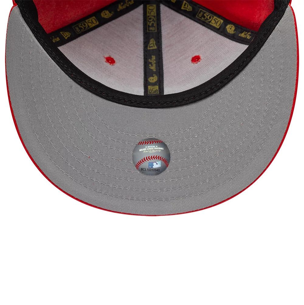 Casquette 59FIFTY Fitted Cuir New York Yankees MLB Rouge unisex - New Era Cap - Modalova