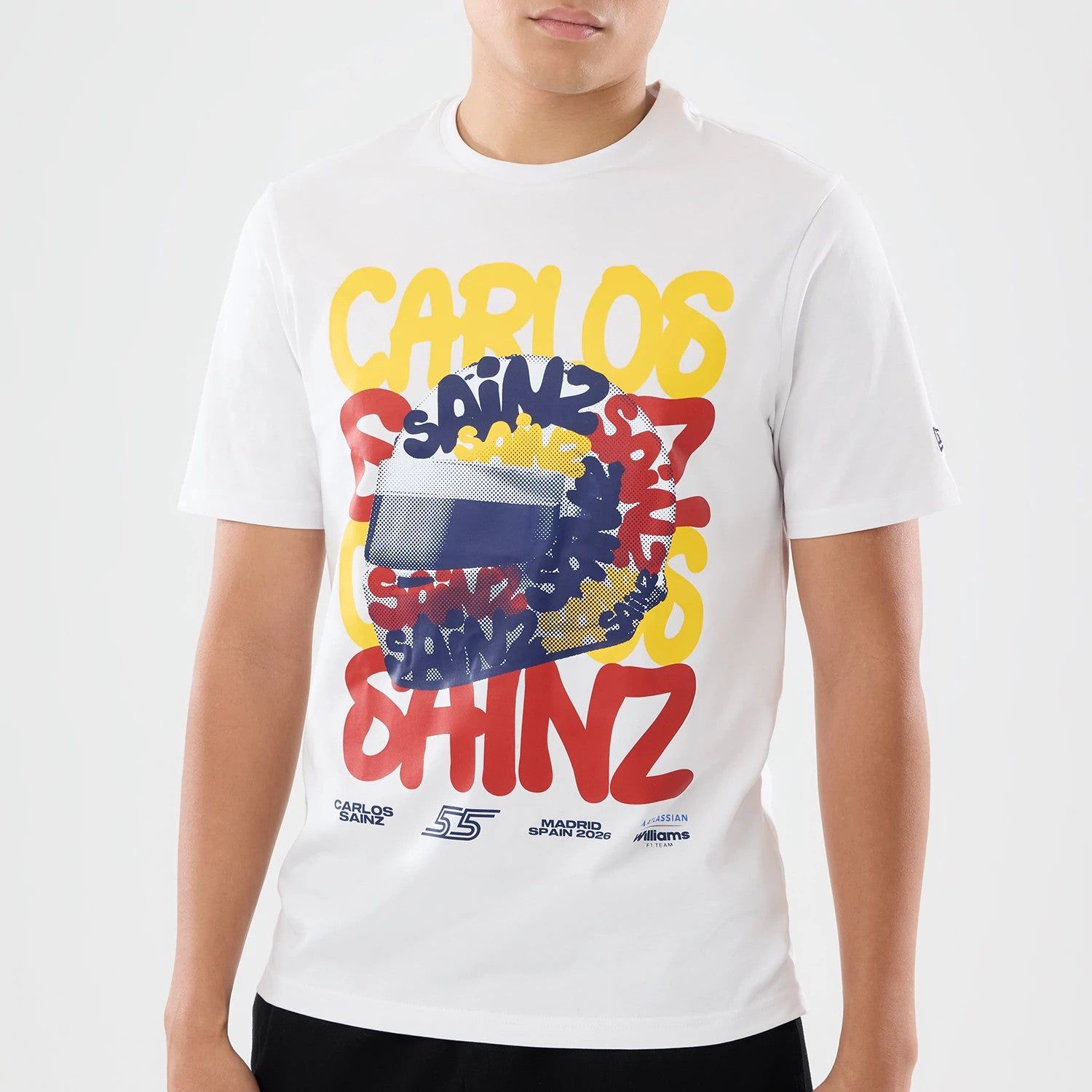 T-shirt Williams Carlos Sainz Madrid Race Special Blanc unisex - New Era Cap - Modalova