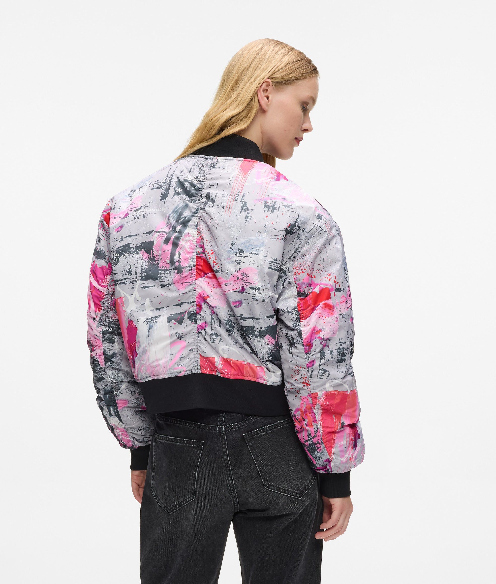 Blouson Aviateur Effet Peinture Façon All-over, , , Taille: Xs - KL Jeans - Modalova