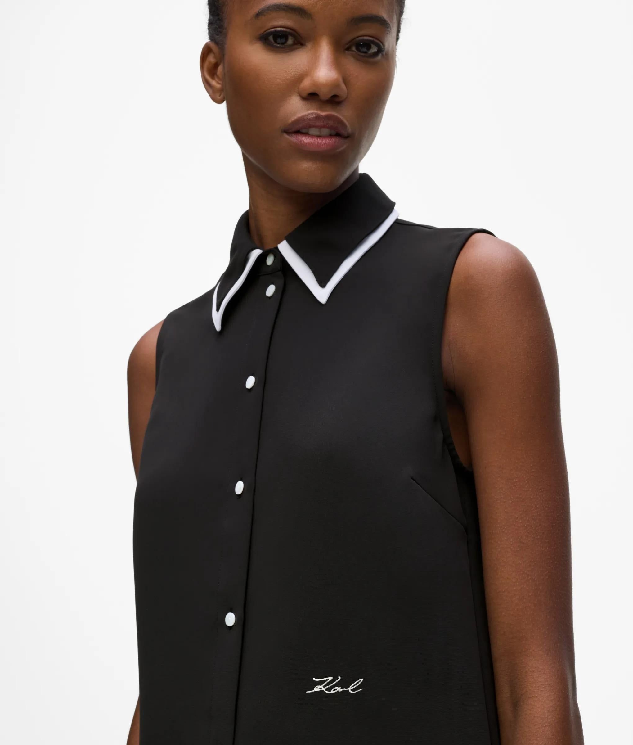 Chemisier Sans Manches Et Blanc, , , Taille: 38 - Karl Lagerfeld - Modalova