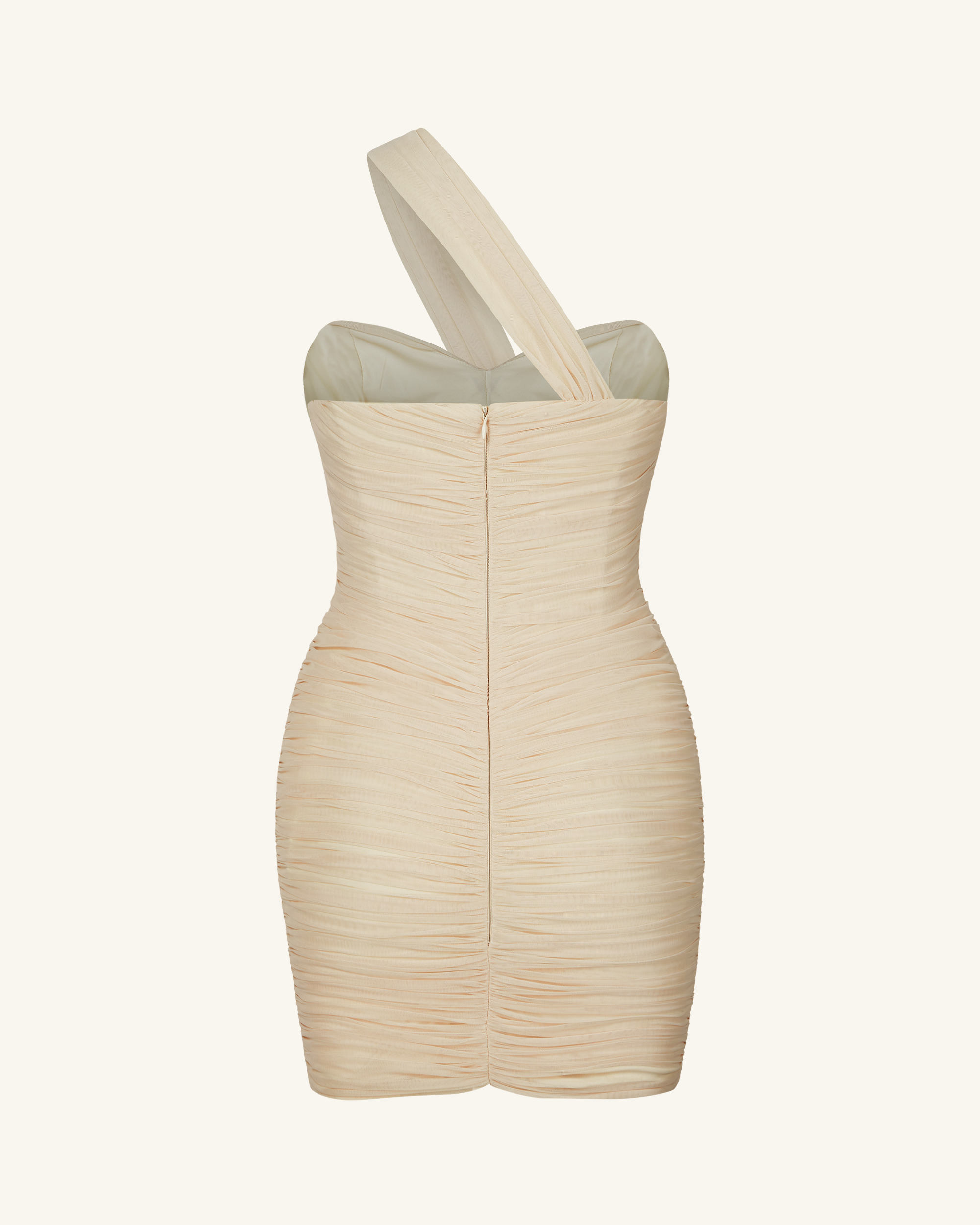 Robe Mini Ruchée One-Shoulder Josephine - Nude - JW PEI - Modalova