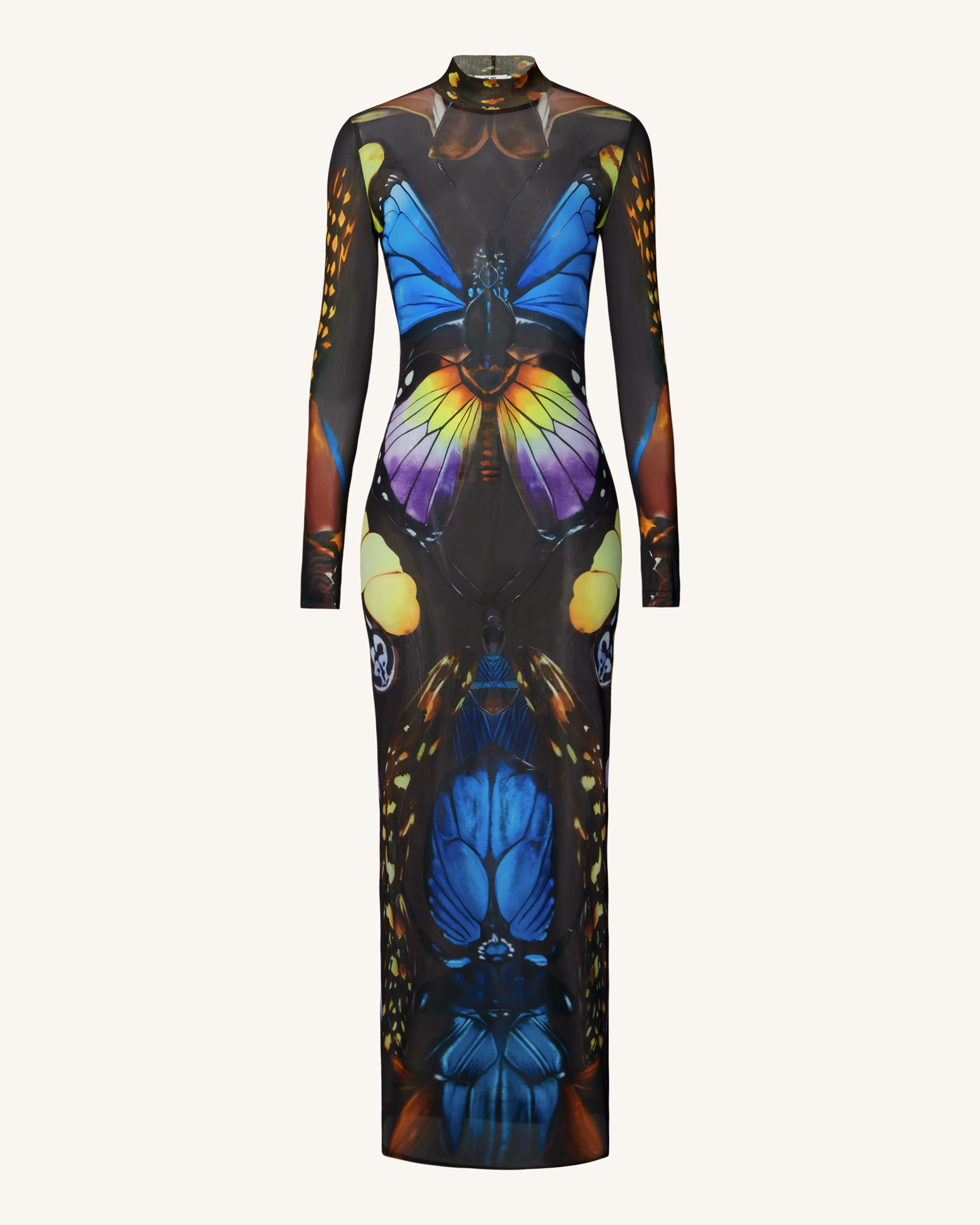 Robe longue en tulle à motif papillon – Multicolore - JW PEI - Modalova