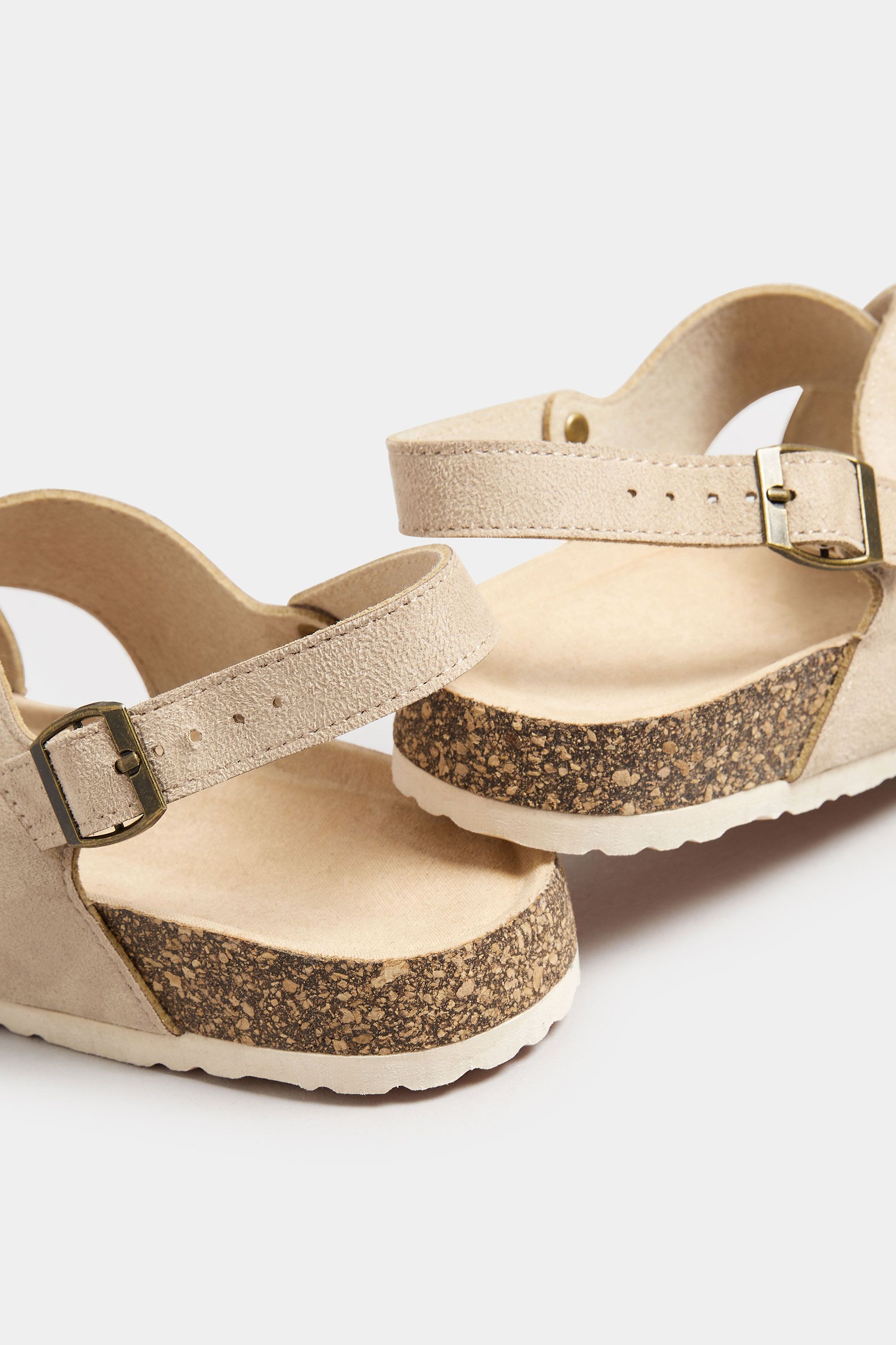 Sandales Marrons Design Croisé Pieds Extra Larges Eee Size 38EEE - Yours - Modalova