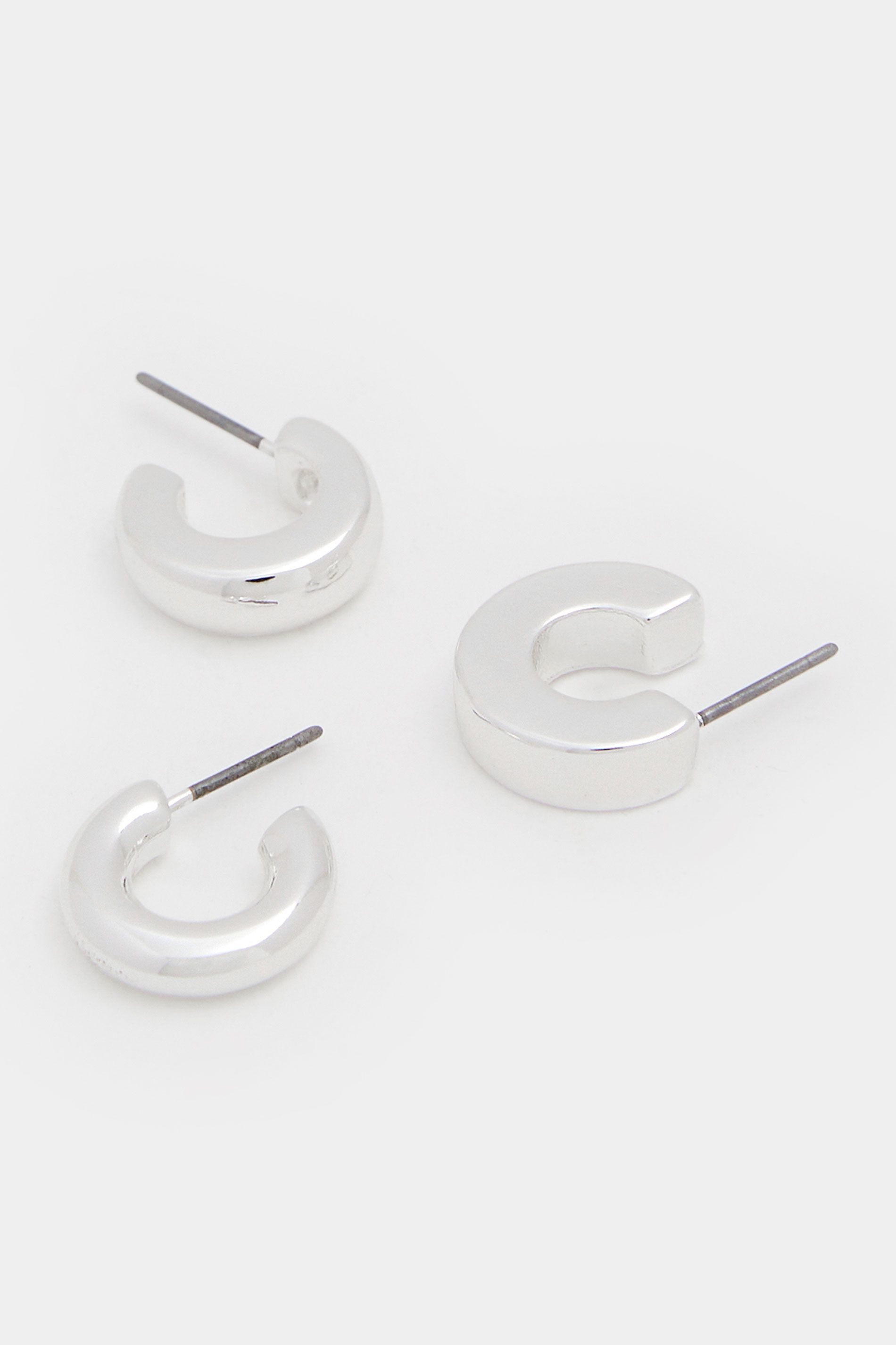 Lot De 3 Paires De Mini Créoles Argentéessize One Size - Yours - Modalova