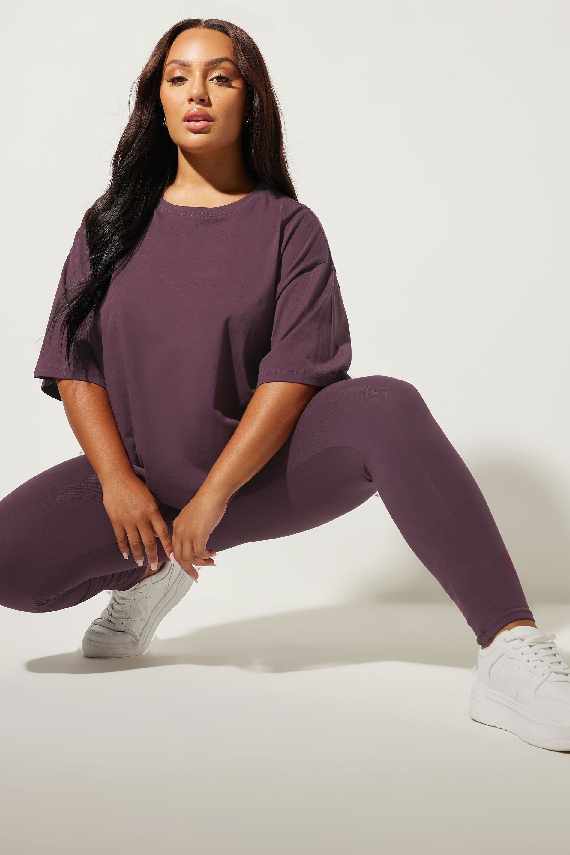 Yours Legging Violet Foncé Size 46 - Yours - Modalova