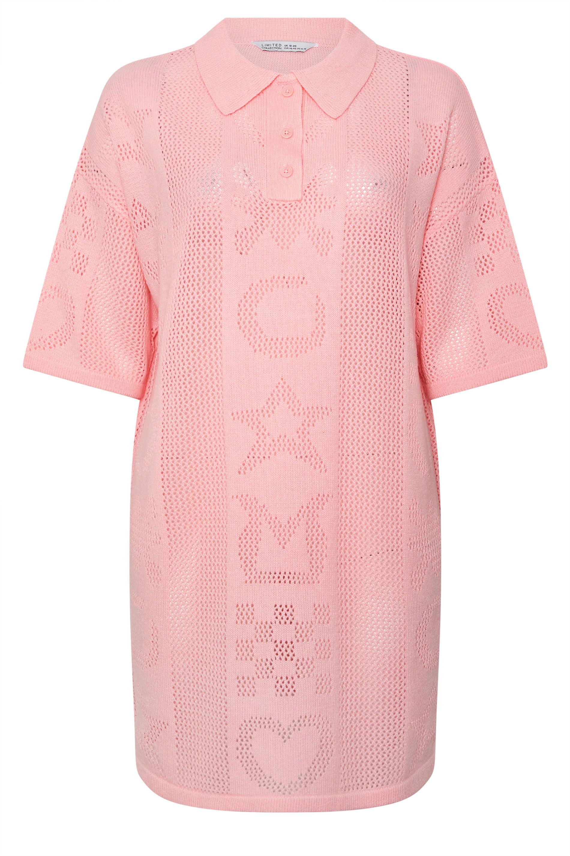 Robe De Plage Rose En Maille Size 50-52 - Limited Collection - Modalova