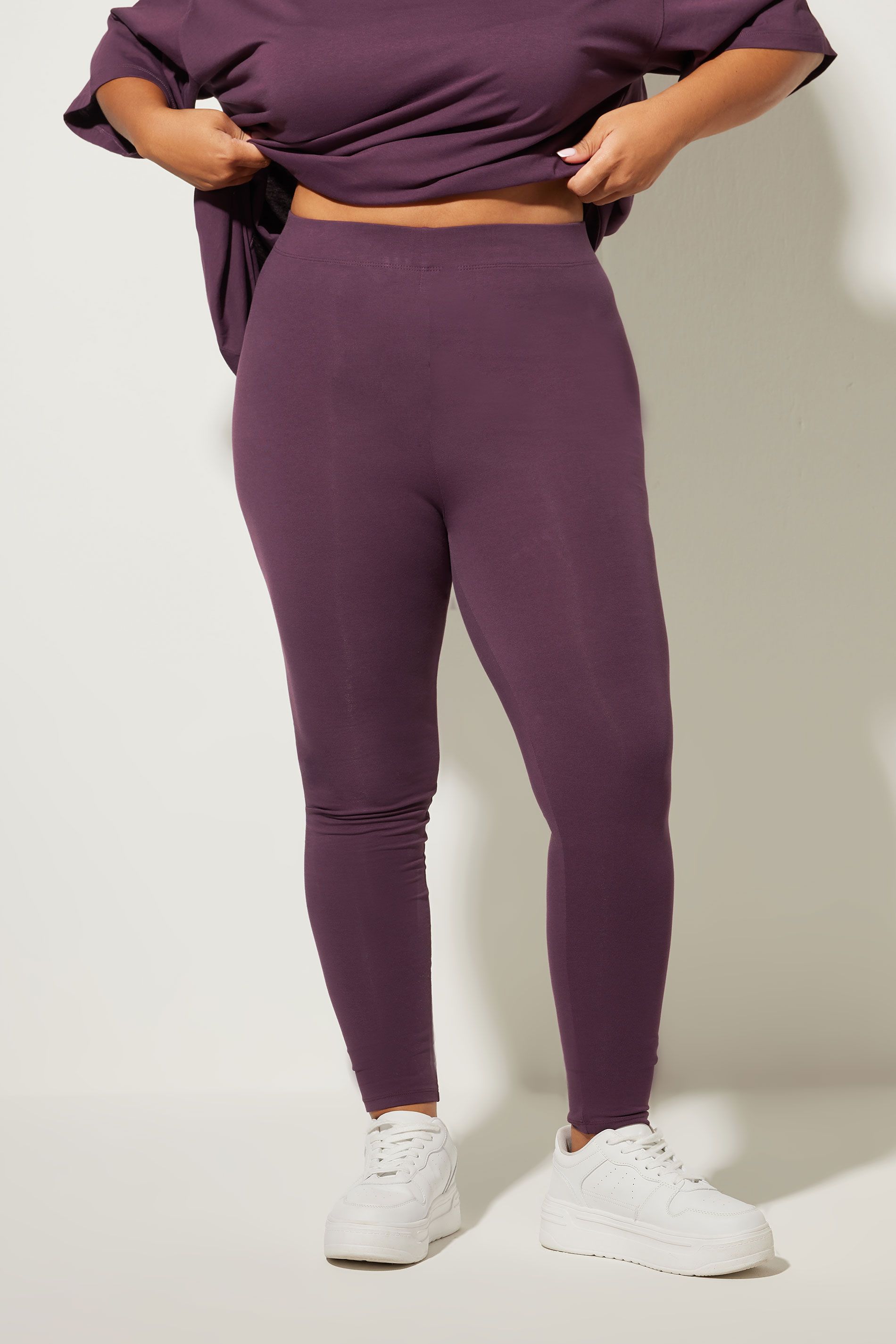 Yours Legging Violet Foncé Size 46 - Yours - Modalova